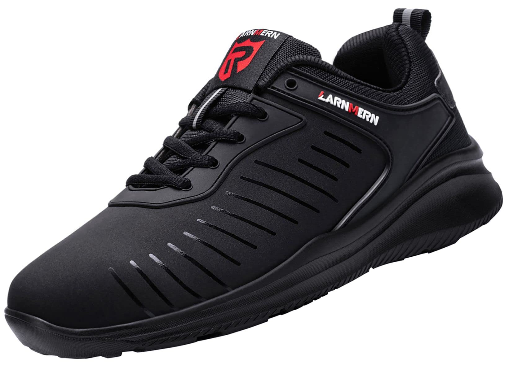 LARNMERN Steel Toe Shoes for Men & Women - Lightweight Safety Work Shoes with Puncture Proof & Breathable Design - Comfortable Sneakers for Construction, Warehouse, and Outdoor Work