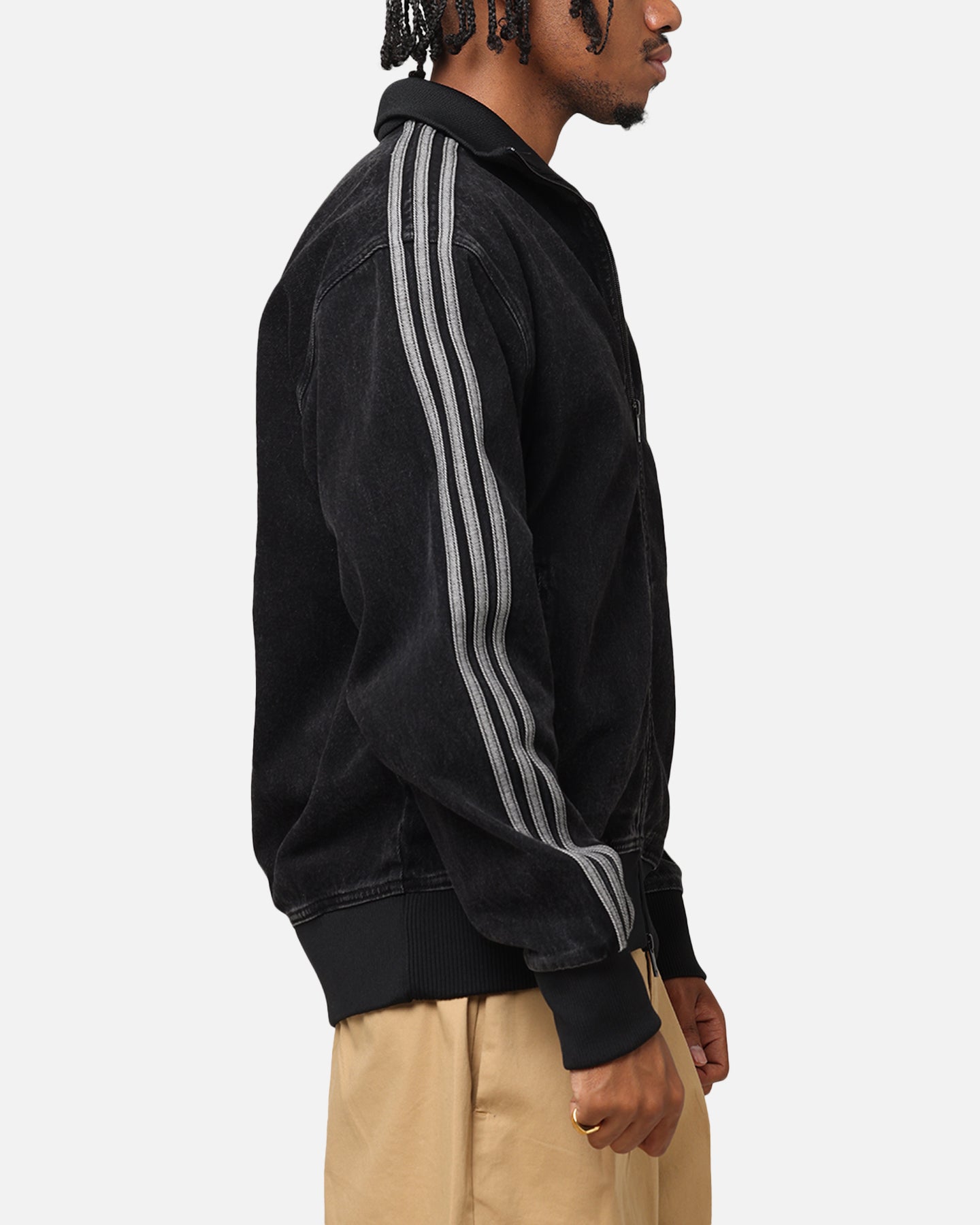 Adidas Adicolor Denim Firebird Track Jacket for Men & Women - Classic Black Retro Style - Perfect for Running, Gym Workouts & Streetwear Fashion