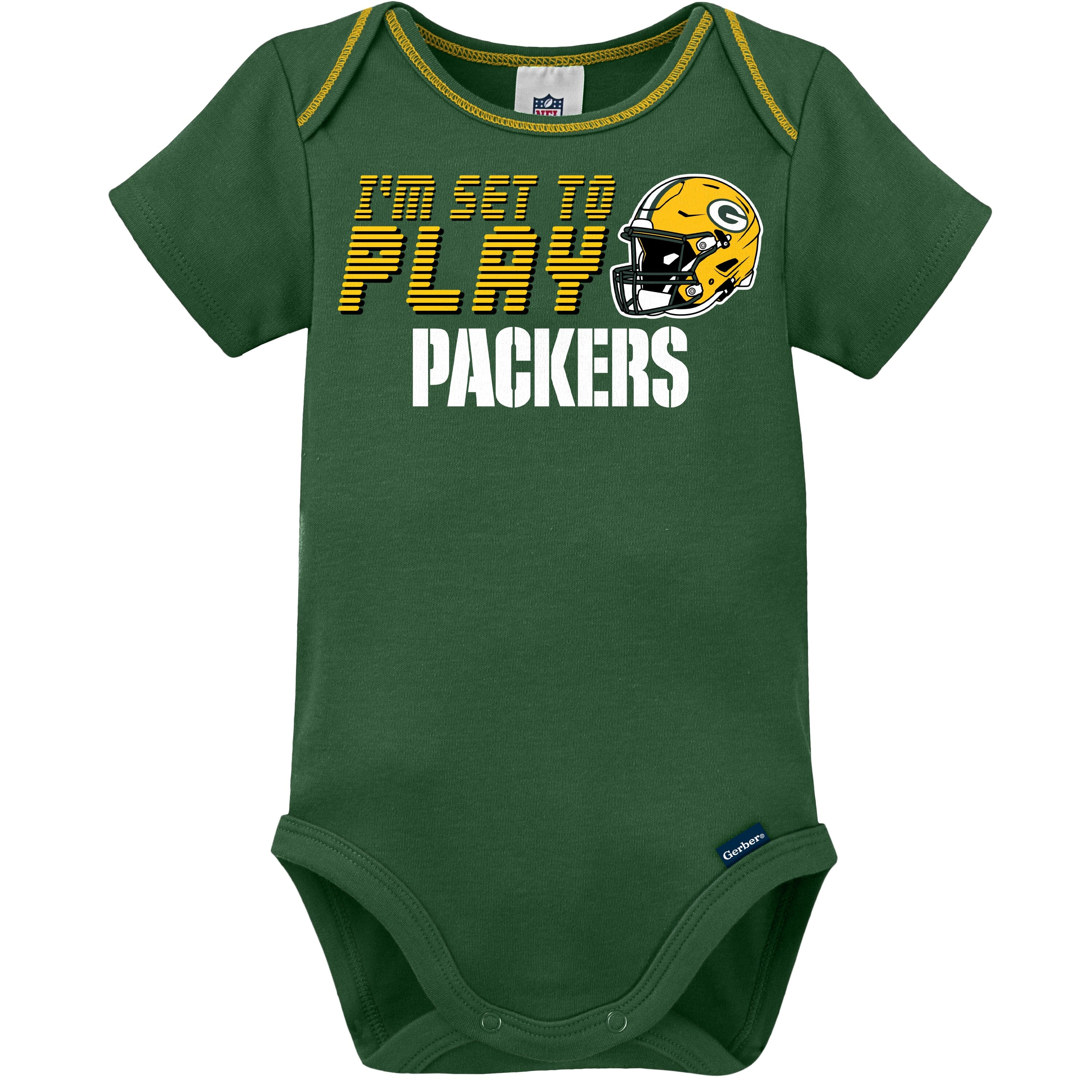 Green Bay Packers Baby Boys 3-Piece Outfit Set - Bodysuit, Sleep 'N Play & Cap | NFL Football Fan Gift for Newborns & Infants | Game Day, Photo Shoots & Special Occasions