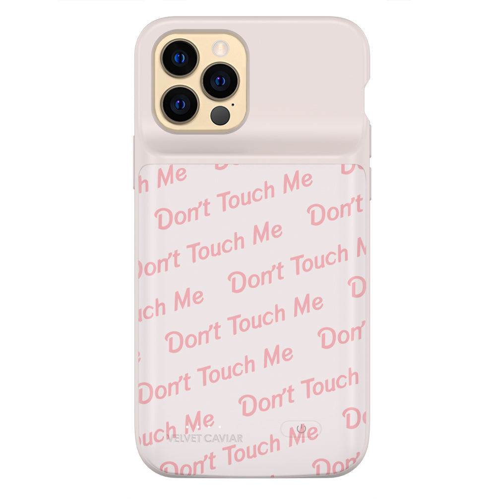 Don't Touch Me iPhone Charging Case - Shockproof Protective Phone Cover with Built-in Battery for iPhone [Model] | Perfect for Outdoor Adventures, Travel & Daily Use