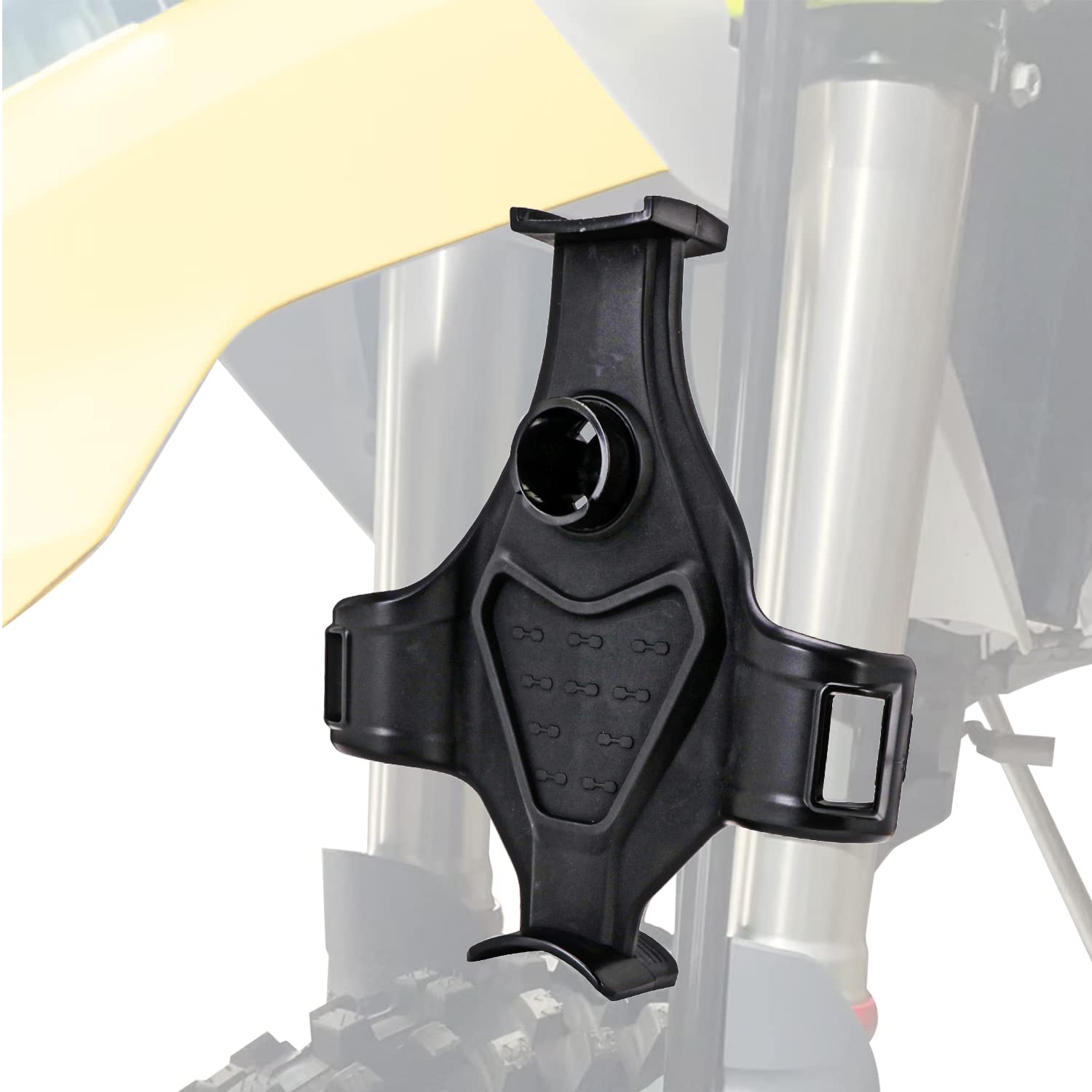 Universal Dirt Bike Fork Saver - Motorcycle Front Fork Support Brace & Protector | Plastic Seal Guards for Dirt Bike, Motocross, Supermoto & Enduro | Perfect for Transportation & Pit Bike Maintenance (Black)