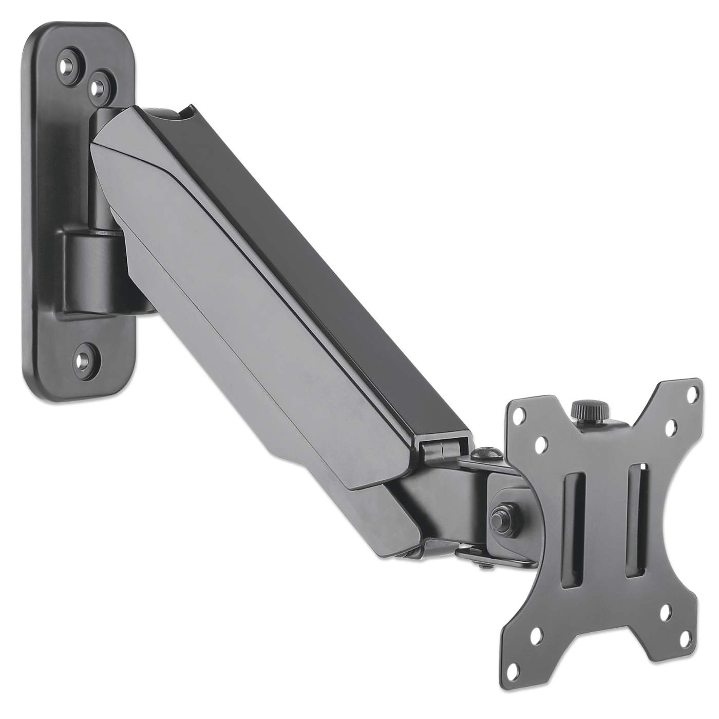 Universal Gas Spring Monitor Wall Mount Bracket - Heavy Duty Adjustable VESA Mount for Computer Screens & TVs - Perfect for Home Office, Gaming Setup & Workspace Ergonomics