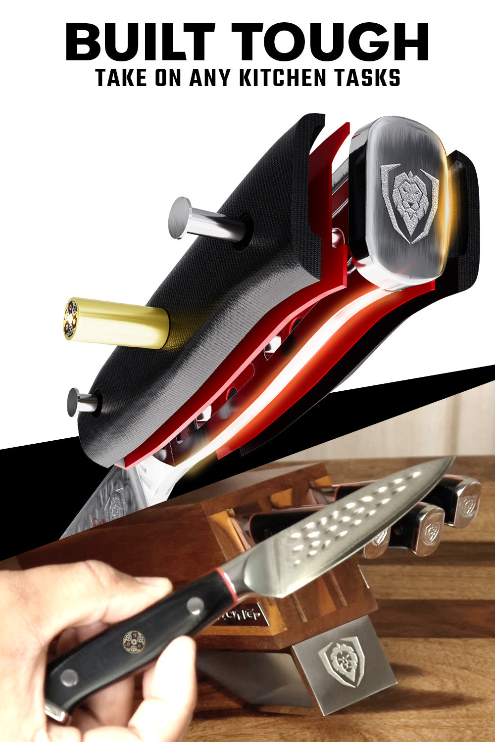 Dalstrong Shogun Series ELITE 5-Piece Knife Block Set - High-Quality Japanese Steel Knives for Professional Chefs & Home Cooking