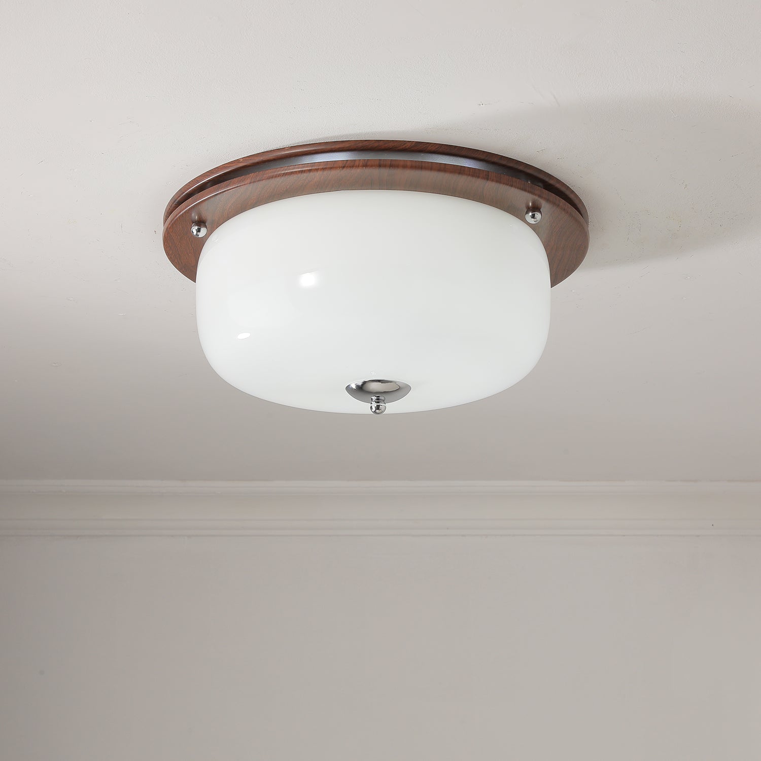 Modern Glass Dome Ceiling Light Fixture - Elegant Crystal Pendant Lighting for Living Room, Bedroom & Dining Room - Perfect for Home Decor & Interior Design