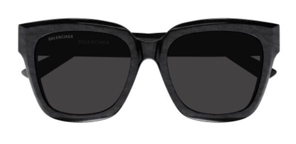 Balenciaga BB0237SA 001 Black/Grey Square Women's Sunglasses - Stylish UV Protection for Outdoor Activities & Fashion