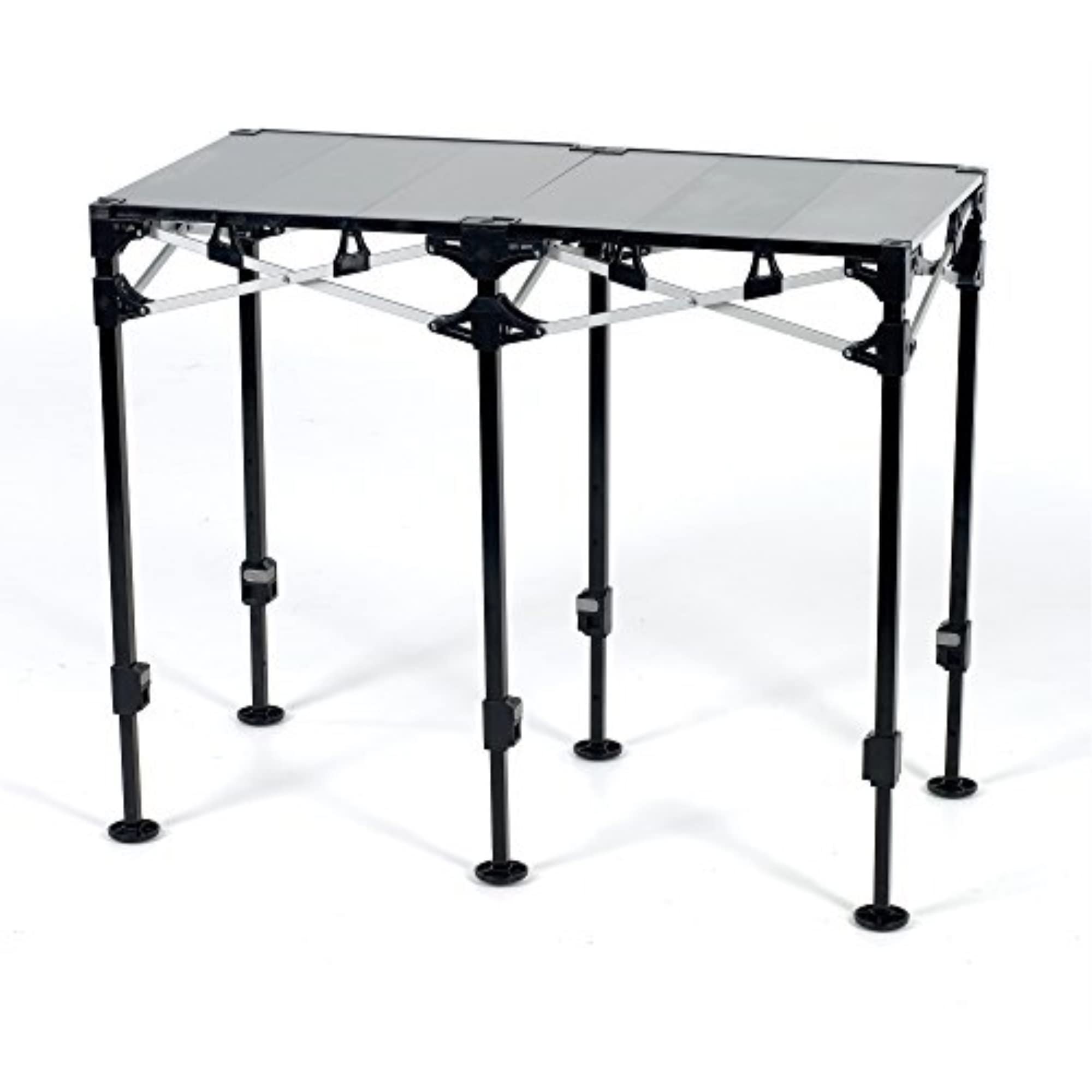 E-Z UP Instant Folding Table System - 2ft x 4ft Portable Silver Table for Outdoor Events, Trade Shows & Camping - Quick Setup Lightweight Utility Table
