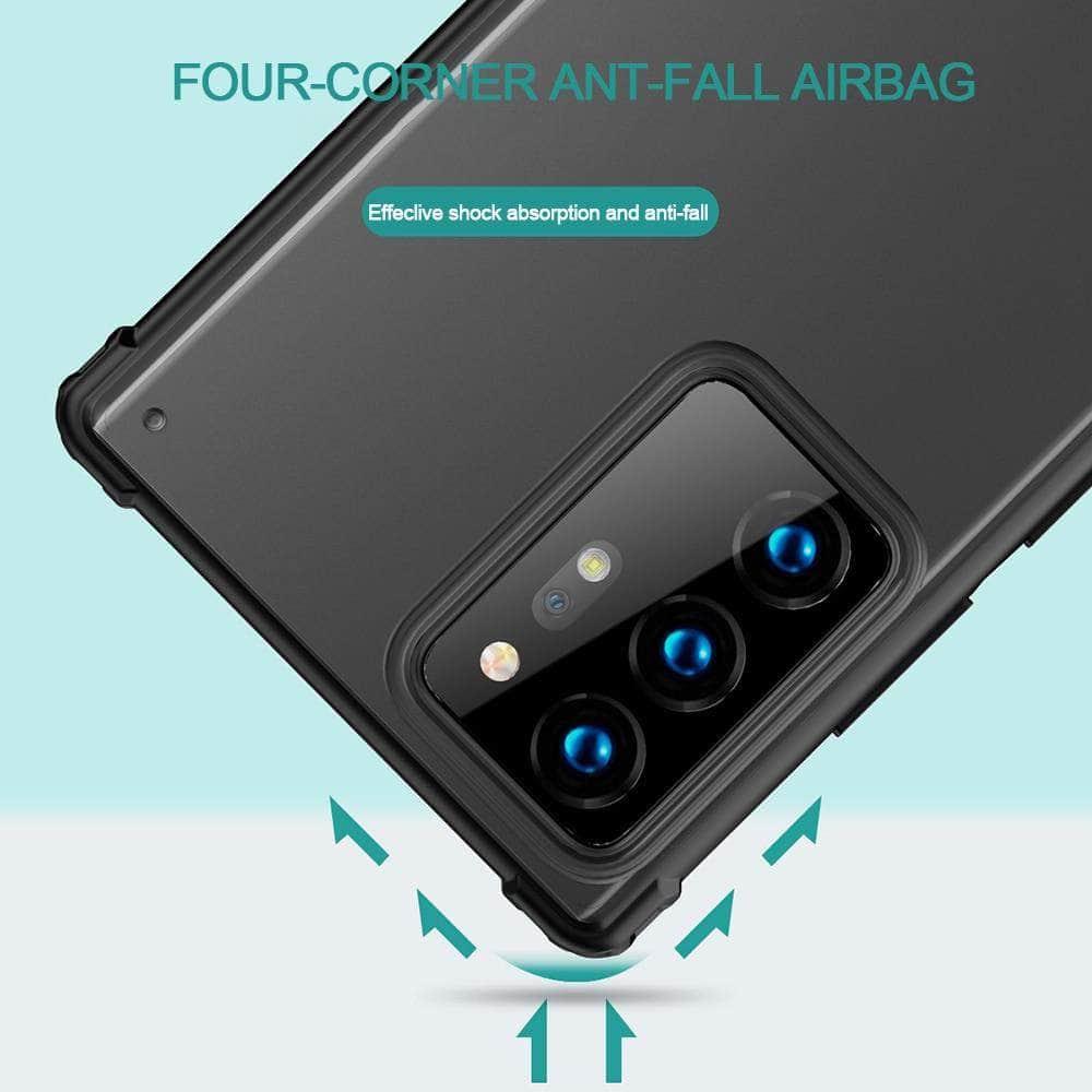 Premium Shockproof Frosted Transparent Case for Samsung Galaxy Note 20 Ultra/S10/S20 Plus - Slim Protective Cover with Military-Grade Drop Protection | Perfect for Work, Travel & Everyday Use