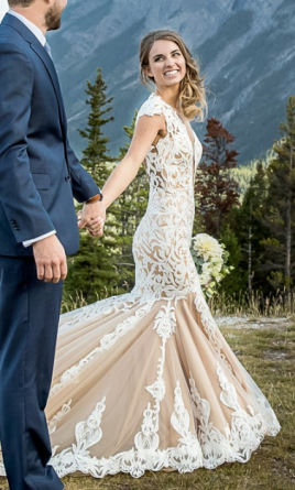 Calla Blanche Lydia 16130 Sample Wedding Gown - Elegant A-Line Bridal Dress for Prom, Evening Gala & Formal Events