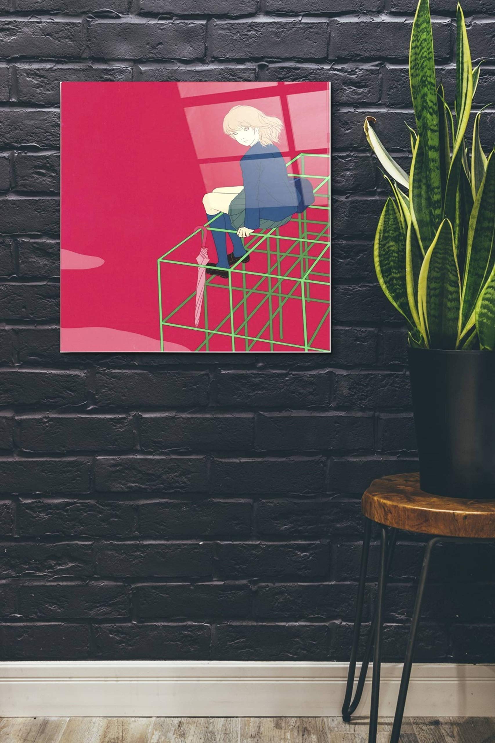 Epic Art 'Jungle Gym' by Sai Tamiya - 24x24 Inch Acrylic Glass Wall Decor - Modern Abstract Painting for Living Room, Bedroom & Office