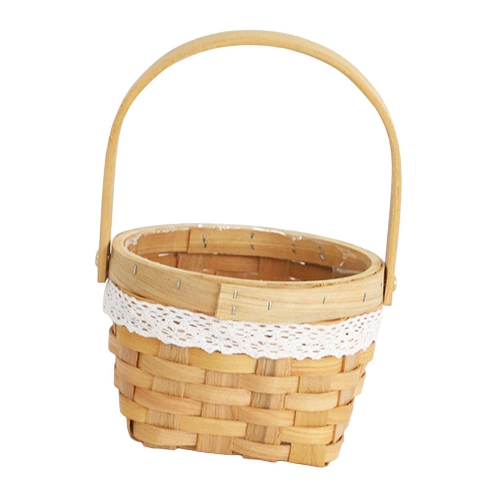 MagiDeal Natural Woven Storage Basket with Handles - Rustic Round Easter Basket for Picnic, Home Decor, and Organizing | Perfect for Easter Gifts, Farmhouse Decor, and Outdoor Gatherings