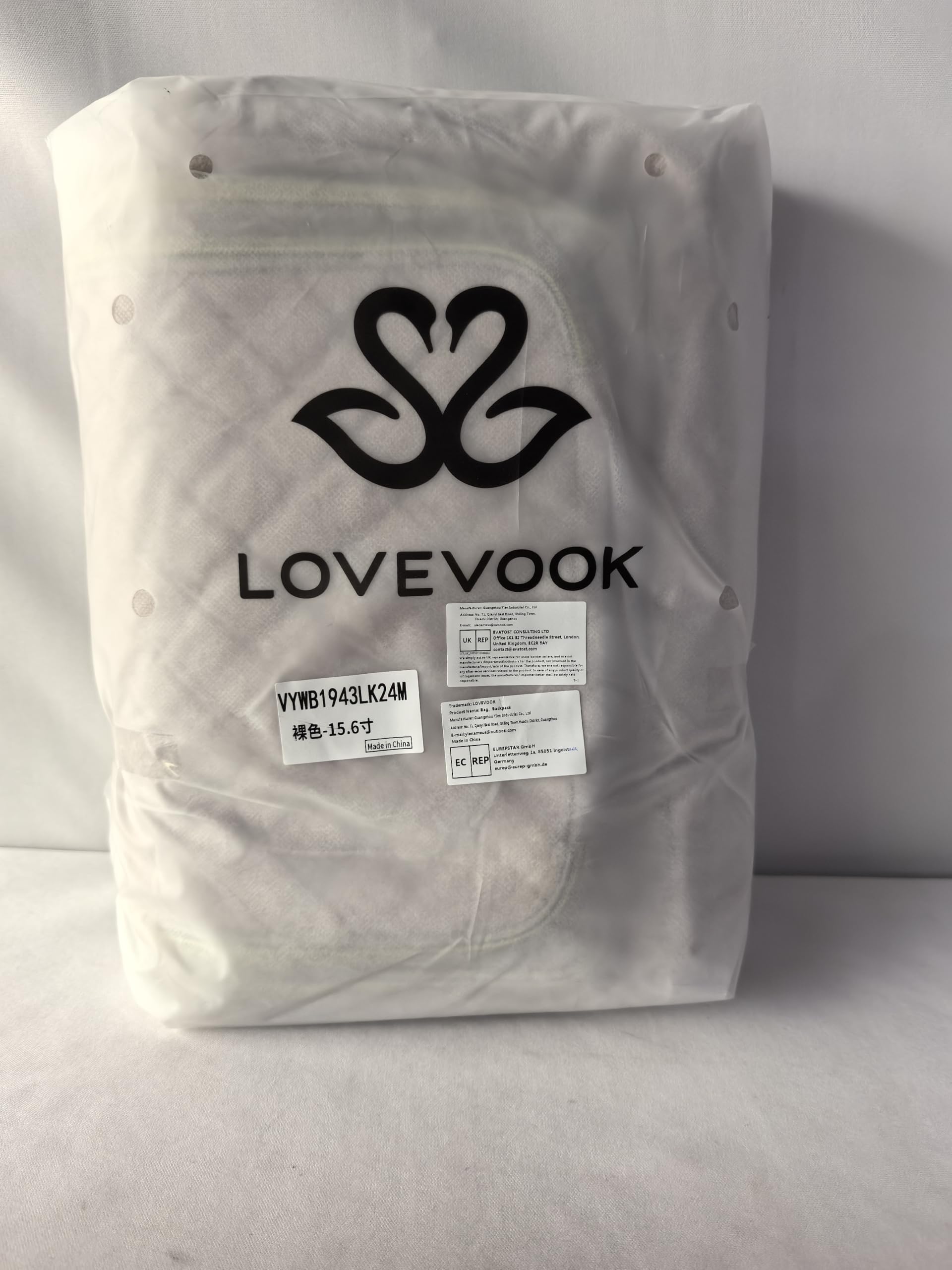 LOVEVOOK Women's 15.6 Inch Laptop Backpack with USB Charging Port - Lightweight Waterproof College Backpack for Work, Travel & University - Stylish Commuter Bag for Women (Beige) | Perfect for Business Trips, Daily Commute & School Use