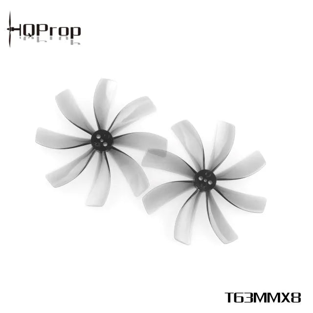 HQProp T63MMX8 Light Grey (4CW+4CCW) Polycarbonate Propeller Set - Durable Drone Replacement Parts for FPV Racing & Aerial Photography