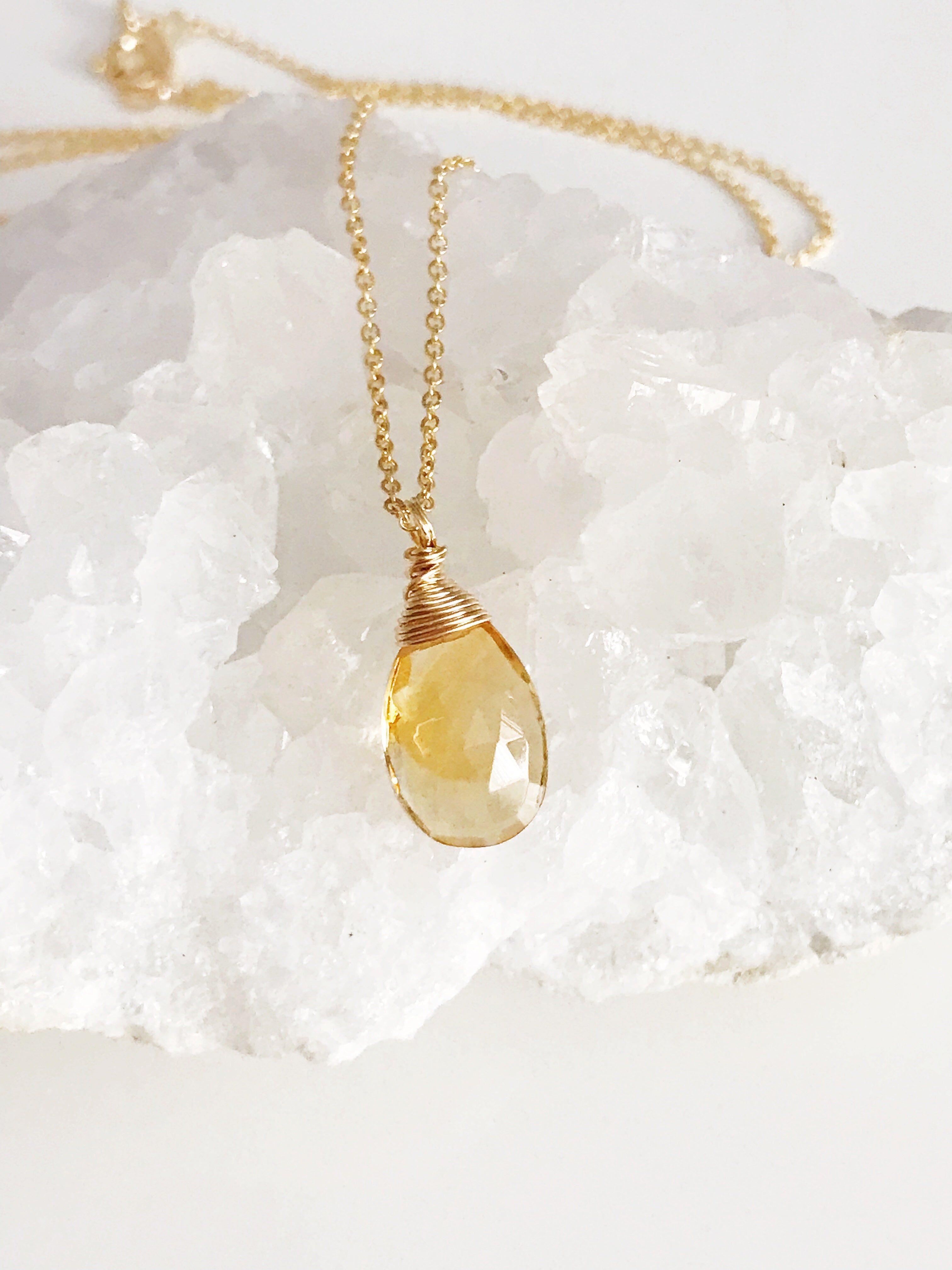 Natural Citrine Jewelry Set (S107) - Elegant Necklace & Earrings for Women, Perfect for Gifts, Parties & Special Occasions