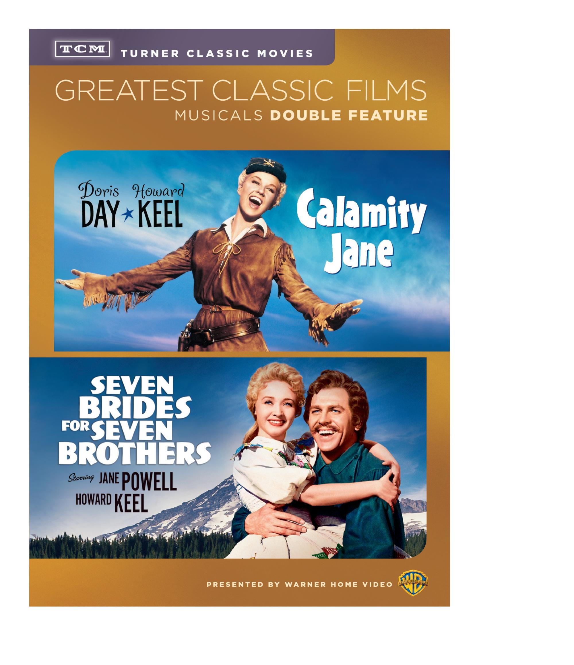 TCM Calamity Jane & Seven Brides for Seven Brothers DVD - Classic Western & Musical Film Collection - Perfect for Movie Nights & Western Film Enthusiasts