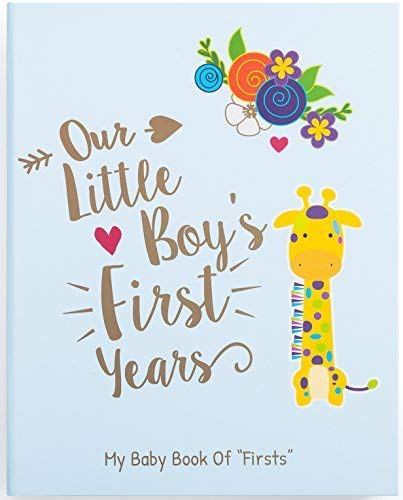 Ronica Baby Boy Memory Book - Photo Album & Scrapbook for New Parents to Record Milestones & First Years | Perfect for Baby Showers, Christenings & Family Keepsakes