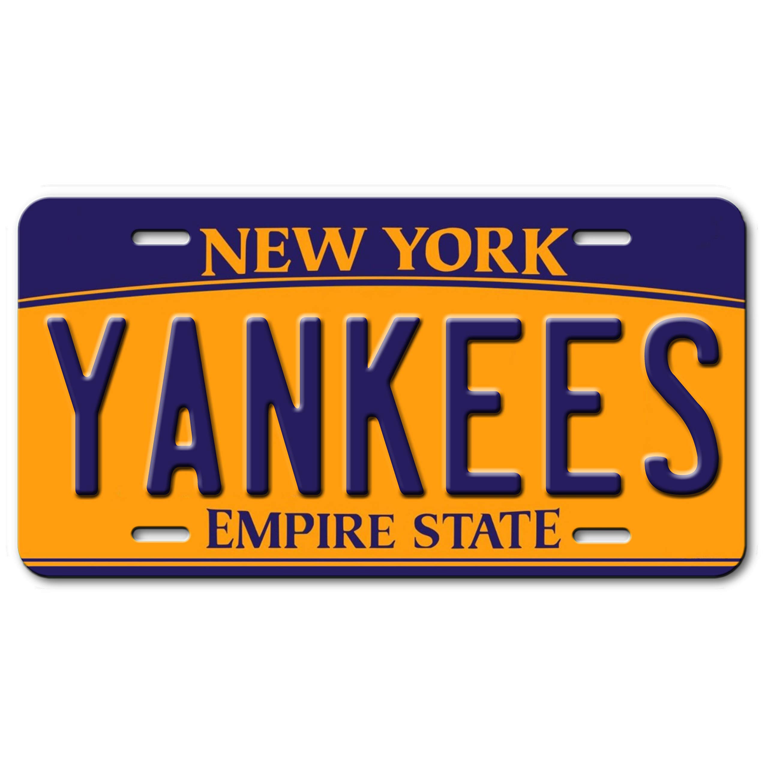 New York Yankees Aluminum Car Vanity License Plate - Gold & Blue Custom License Plate Tag for Cars, Trucks & SUVs | Perfect for Yankees Fans, Sports Enthusiasts & Car Accessories Lovers