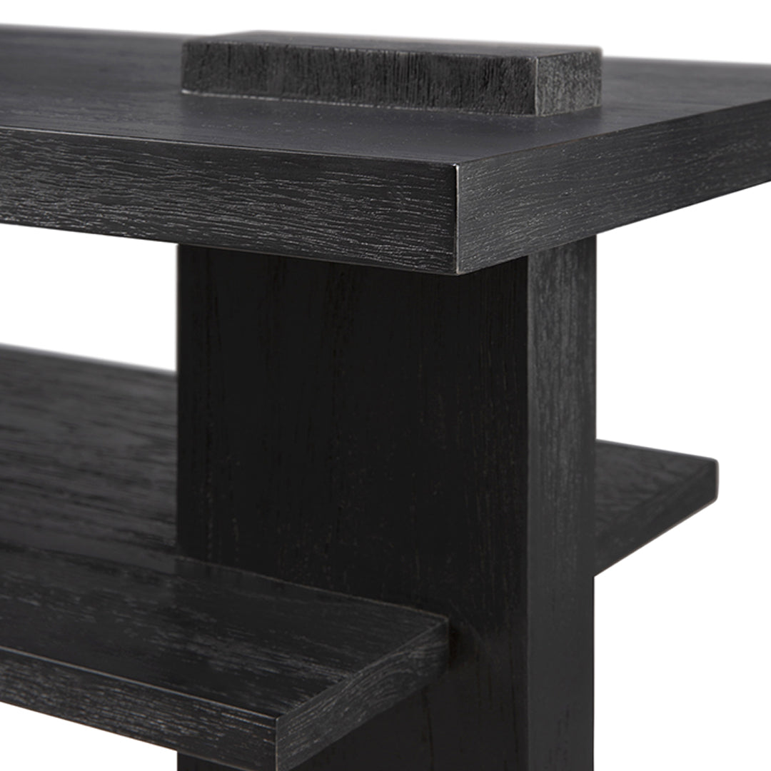 Abstract Console Table - Modern Minimalist Entryway Sofa Table for Living Room, Hallway & Bedroom - Sleek Wooden Design for Home Decor & Storage