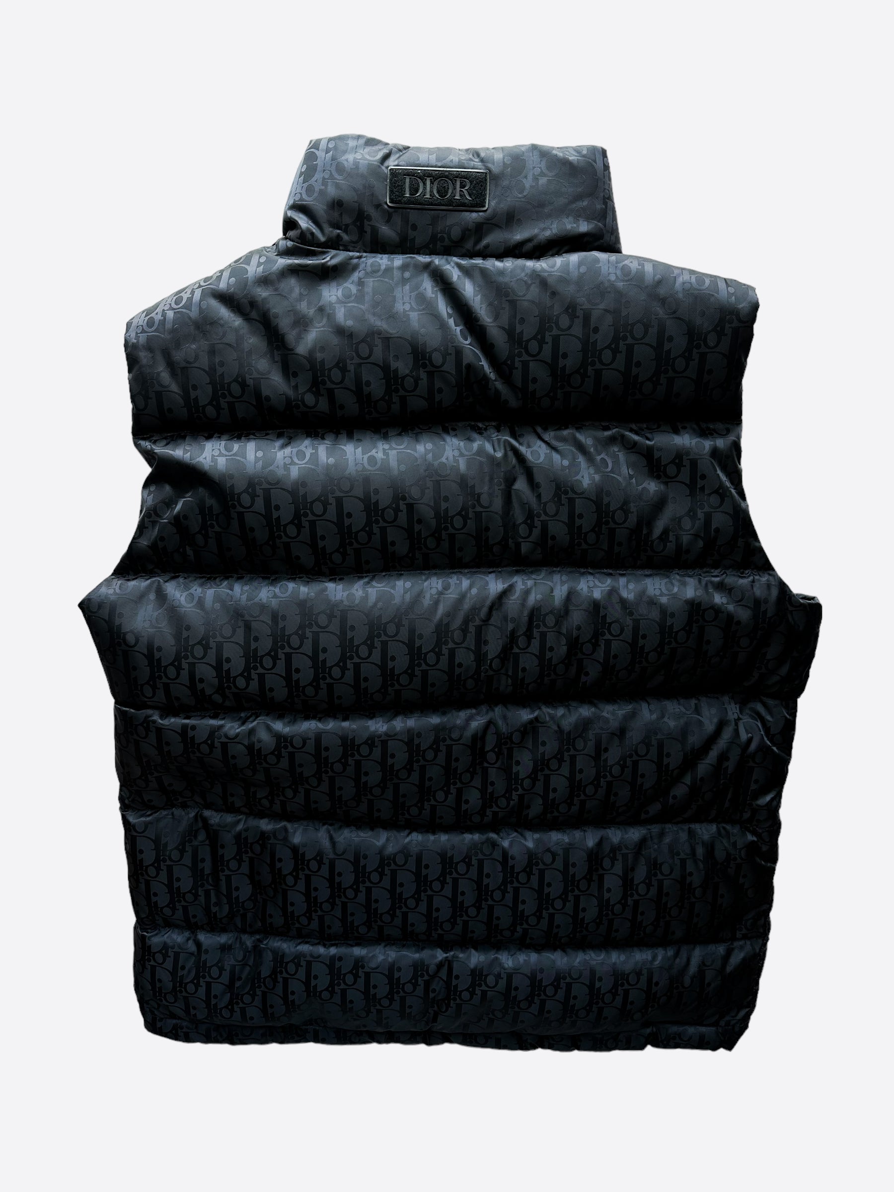 Dior Black Oblique Puffer Vest for Women - Lightweight Quilted Down Jacket | Winter Fashion Outerwear for Casual & Street Style