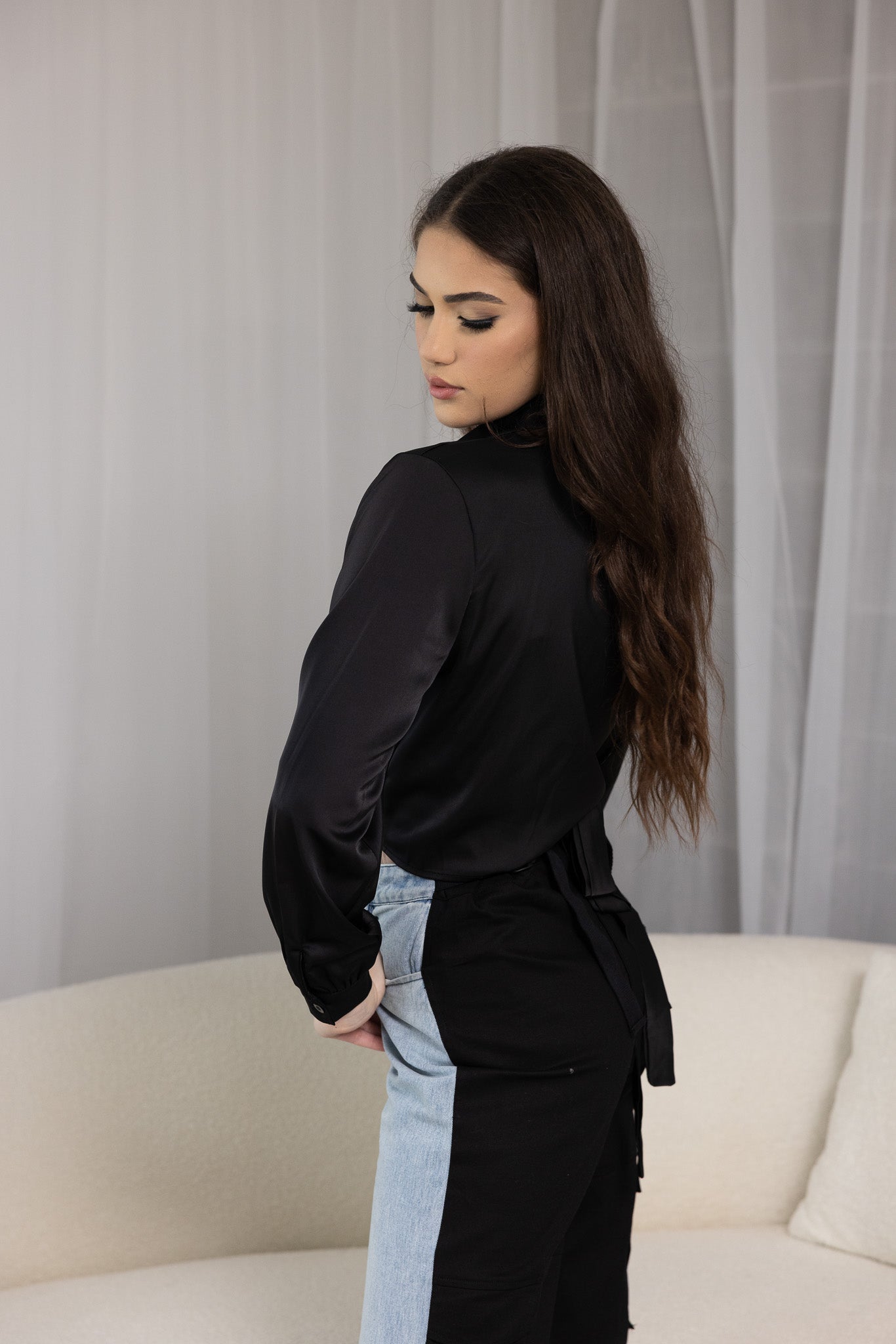 The Crescent Janieva Wrap Top - Women's Flowy V-Neck Blouse for Casual & Office Wear | Perfect for Summer Outfits, Date Nights & Work Attire