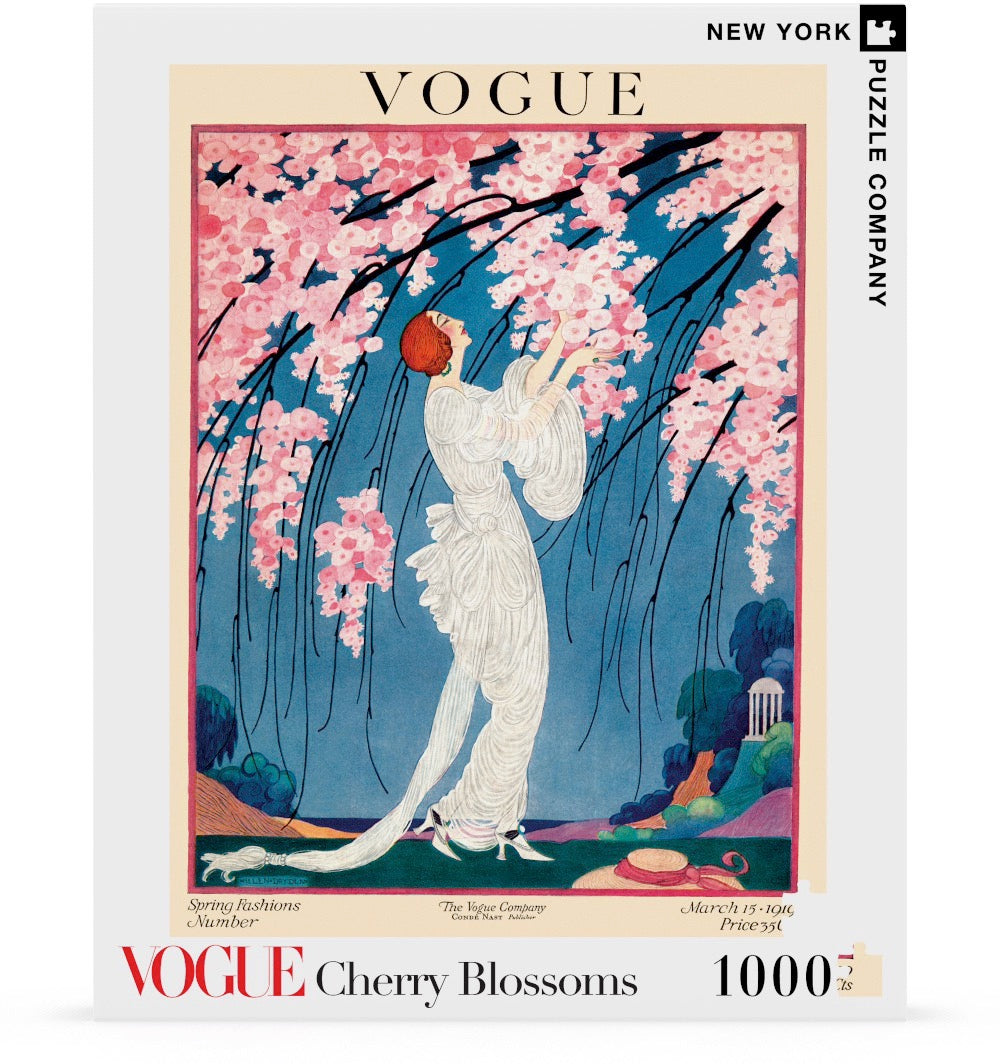 Cherry Blossom Vintage Vogue Jigsaw Puzzle - 1000 Piece Floral Art Puzzle for Adults, Home Decor & Relaxation