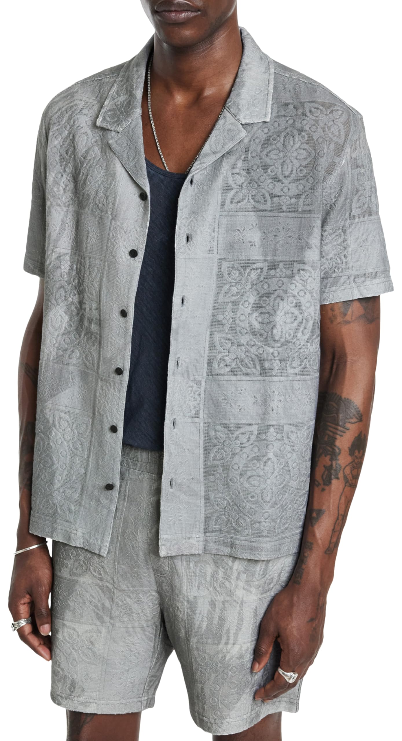John Varvatos Arya Men's Casual Shirt - Stylish Button-Up for Work, Date Night & Everyday Wear