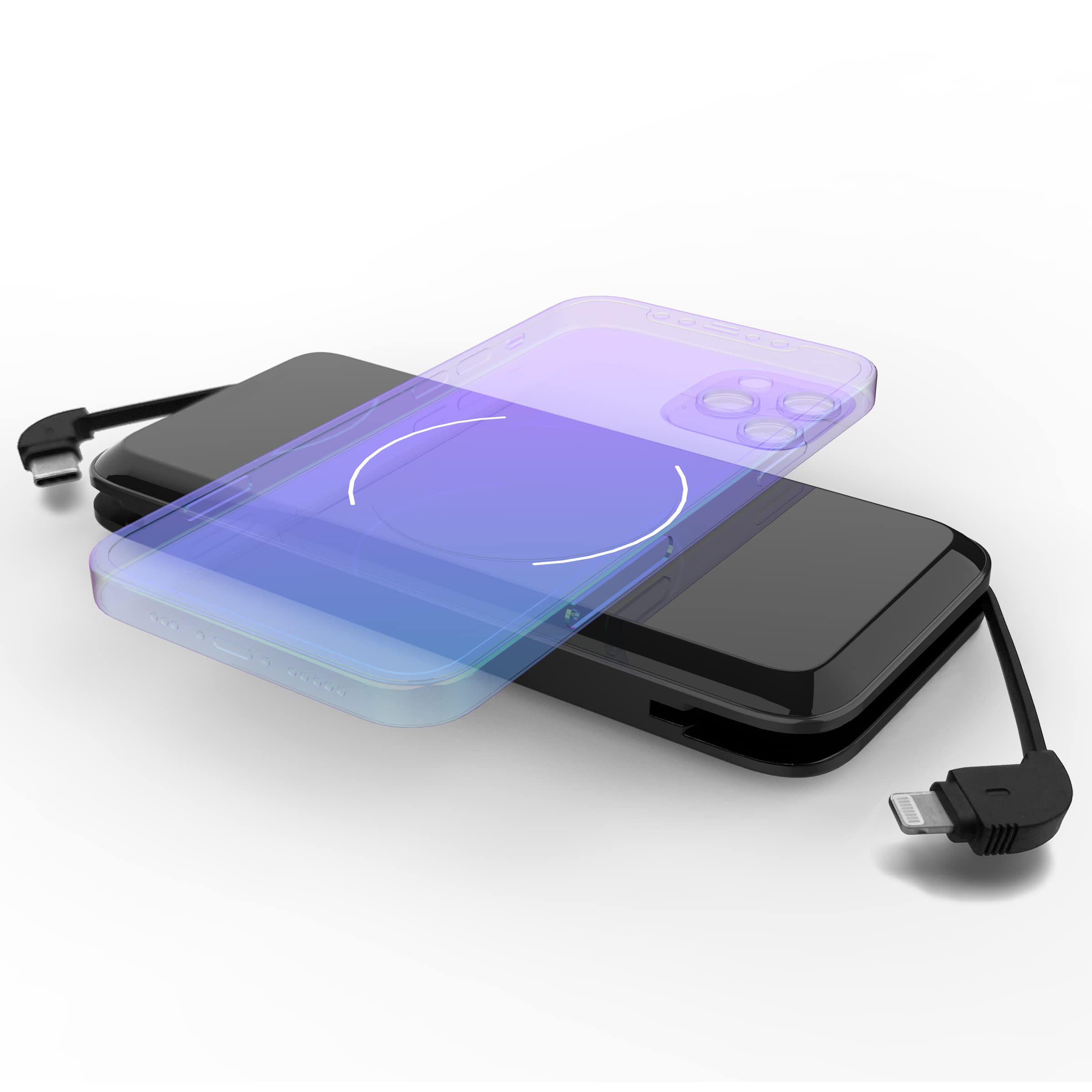 Magnetic Wireless Power Bank 10000mAh - Portable Charger Compatible with iPhone 12/13/14 with MagSafe, Fast Charging with Lightning & USB C Cable | Perfect for Travel, Outdoor Activities & Daily Use