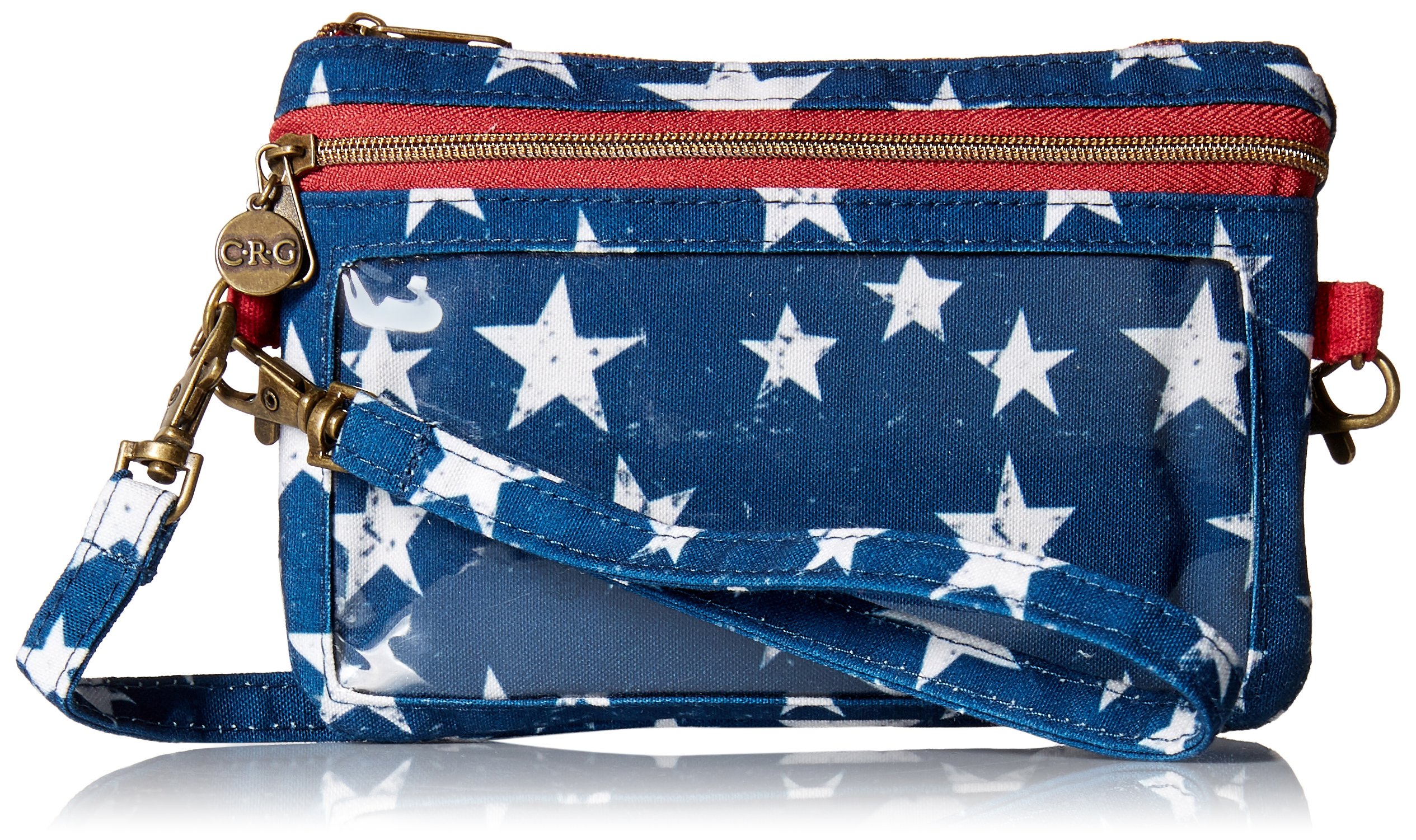 C.R. Gibson Canvas Smart Phone Wrist Strap with Touch ID - Old Glory Patriotic Design - One Size Universal Fit - Perfect for Travel, Shopping & Hands-Free Convenience