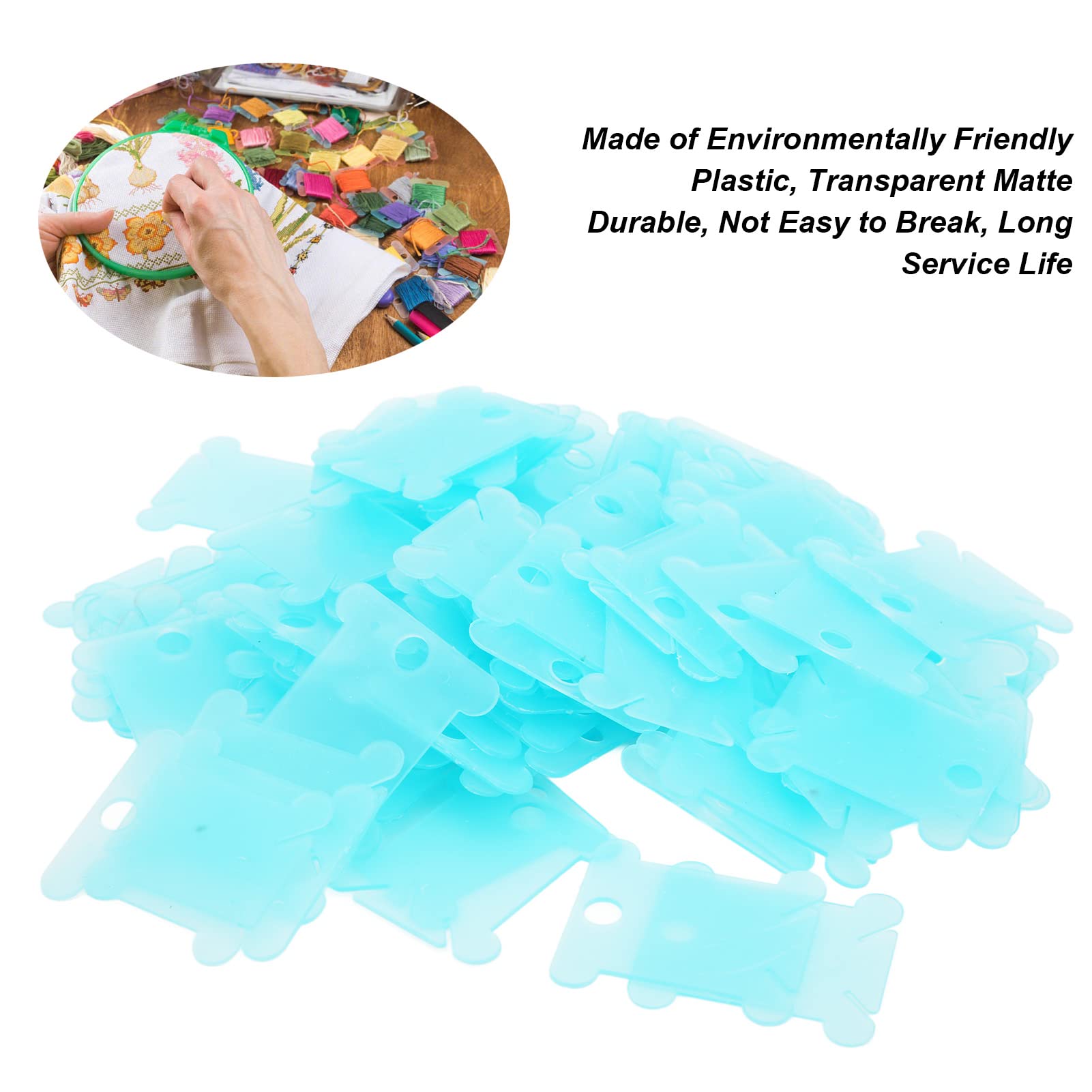 100pcs Plastic Embroidery Floss Bobbins - Thread Organizer Cards for Cross Stitch, Sewing & DIY Crafts | Perfect for Craft Room Organization & Embroidery Projects