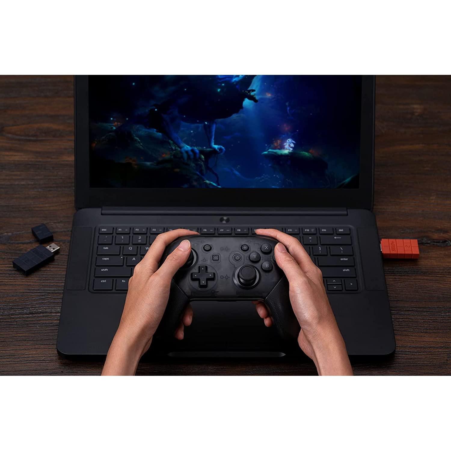 8Bitdo Wireless USB Adapter 2 with OTG Adapter - Compatible with Xbox Series X/S, Xbox One, Switch Pro & PS5 Controllers - Works on Switch OLED, Windows, Mac & Raspberry Pi - Brown - Perfect for Gaming, Streaming & Multi-Platform Controller Support