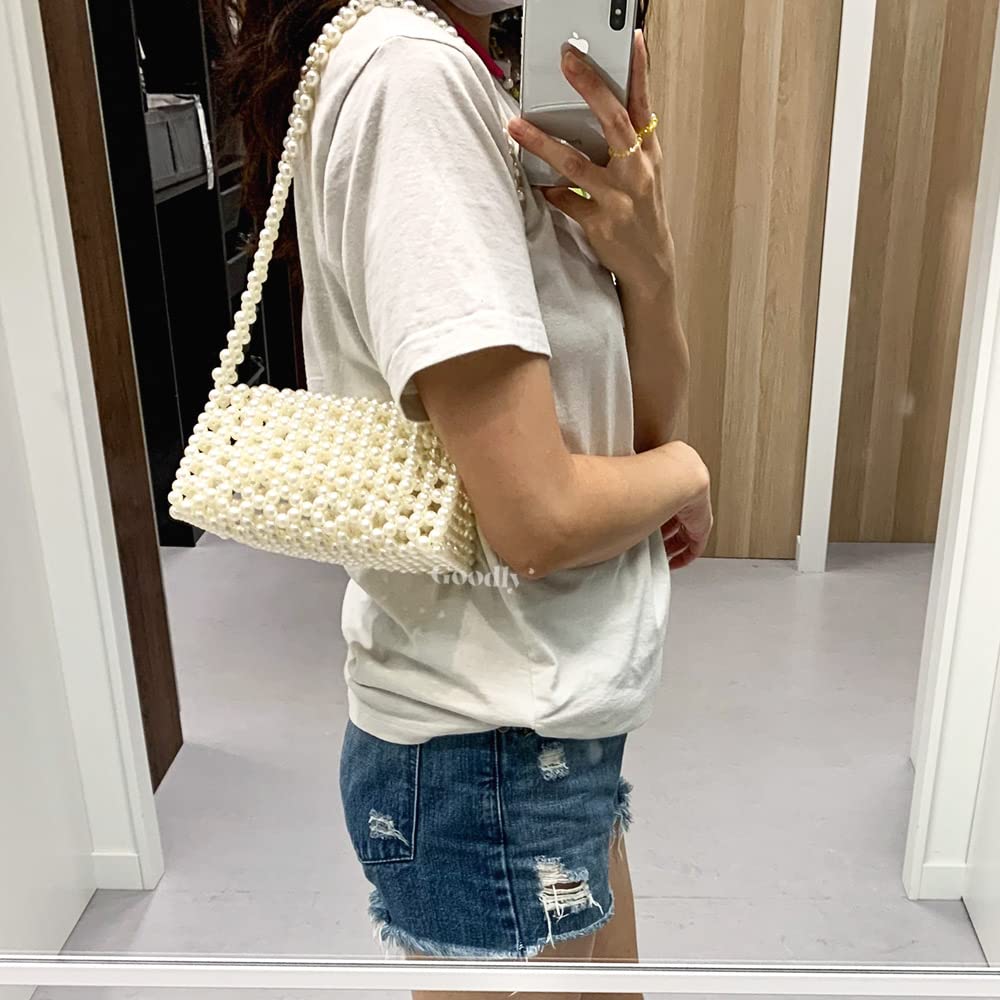 Crystal Beaded Handbag - Elegant Pearl Beaded Shoulder Bag & Mini Tote for Women | Perfect for Evening Parties, Weddings & Special Occasions