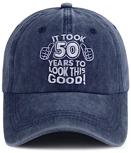 50th Birthday Embroidered Navy
