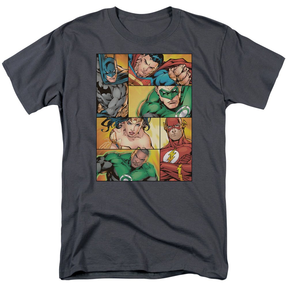 Justice League Superhero Graphic T-Shirt for Men - Size Medium - DC Comics Fan Apparel - Casual Wear & Cosplay Costume
