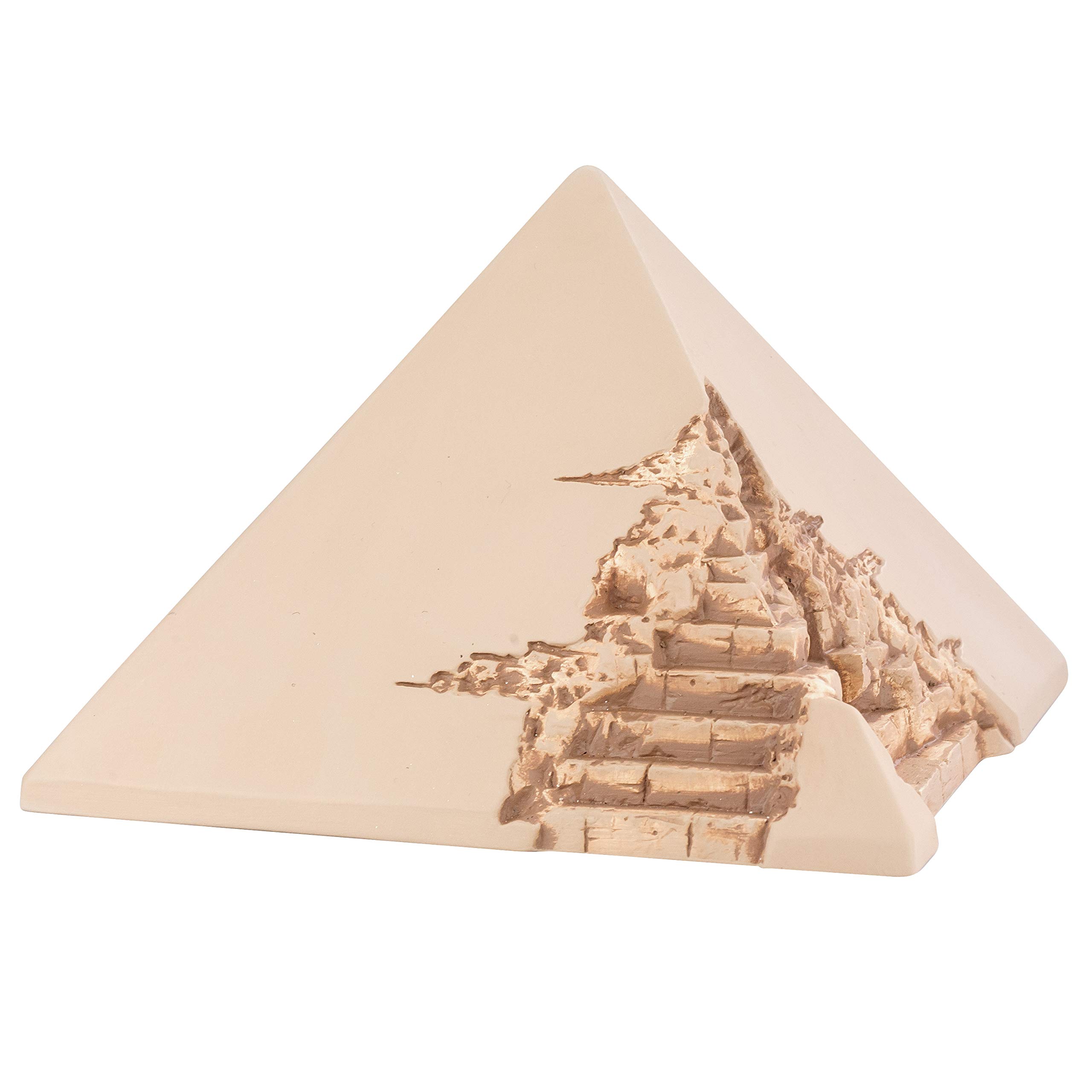 Unique Handcrafted Ceramic Pyramid Cremation Urn for Ashes - Elegant Funeral Memorial & Keepsake for Loved Ones | Perfect for Home Display, Memorial Services & Sacred Spaces