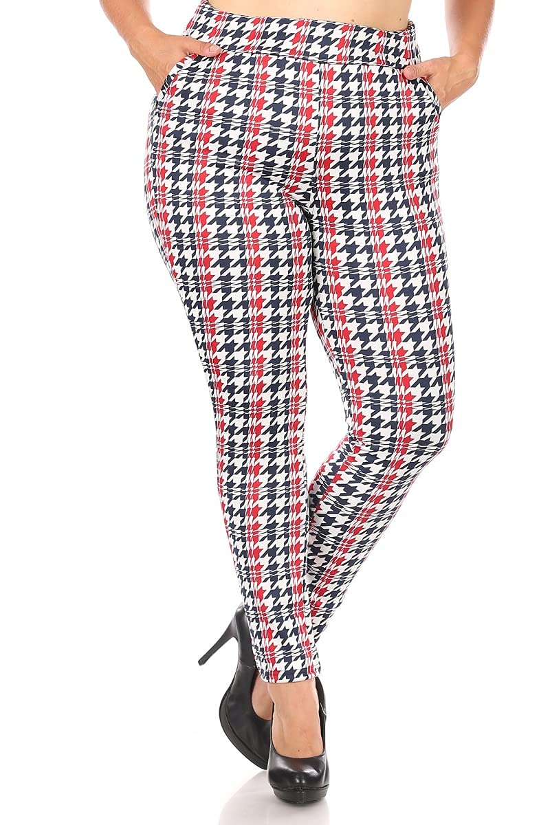 ShoSho Women's Plus Size Skinny Pants - High Waisted Slim Fit Trousers, Stretch Pull-On Work Pants & Leggings for Office, Casual & Travel Wear