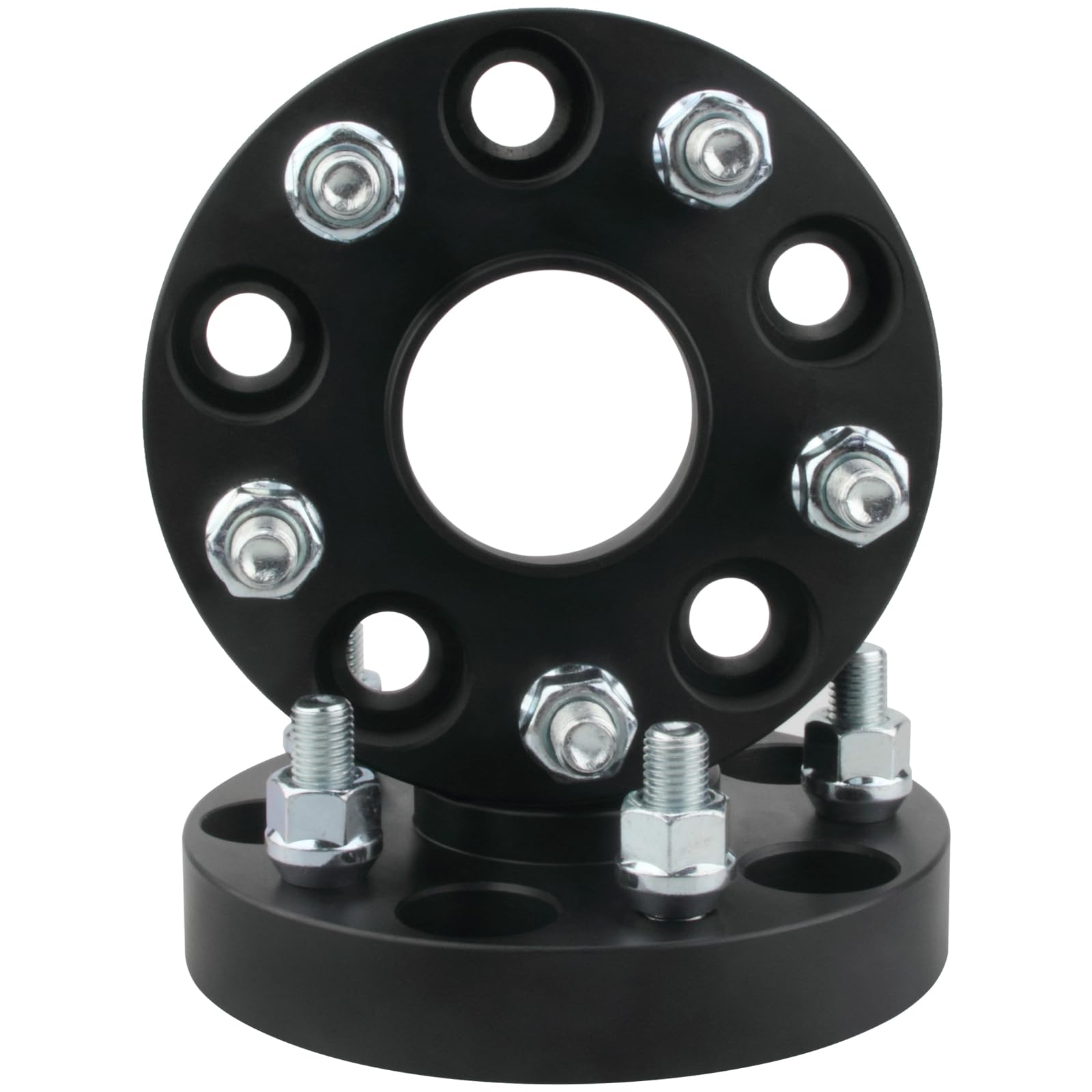 DCVAMOUS 4PC Black 5x5 Hubcentric Wheel Spacers 1 Inch (25mm) with 1/2