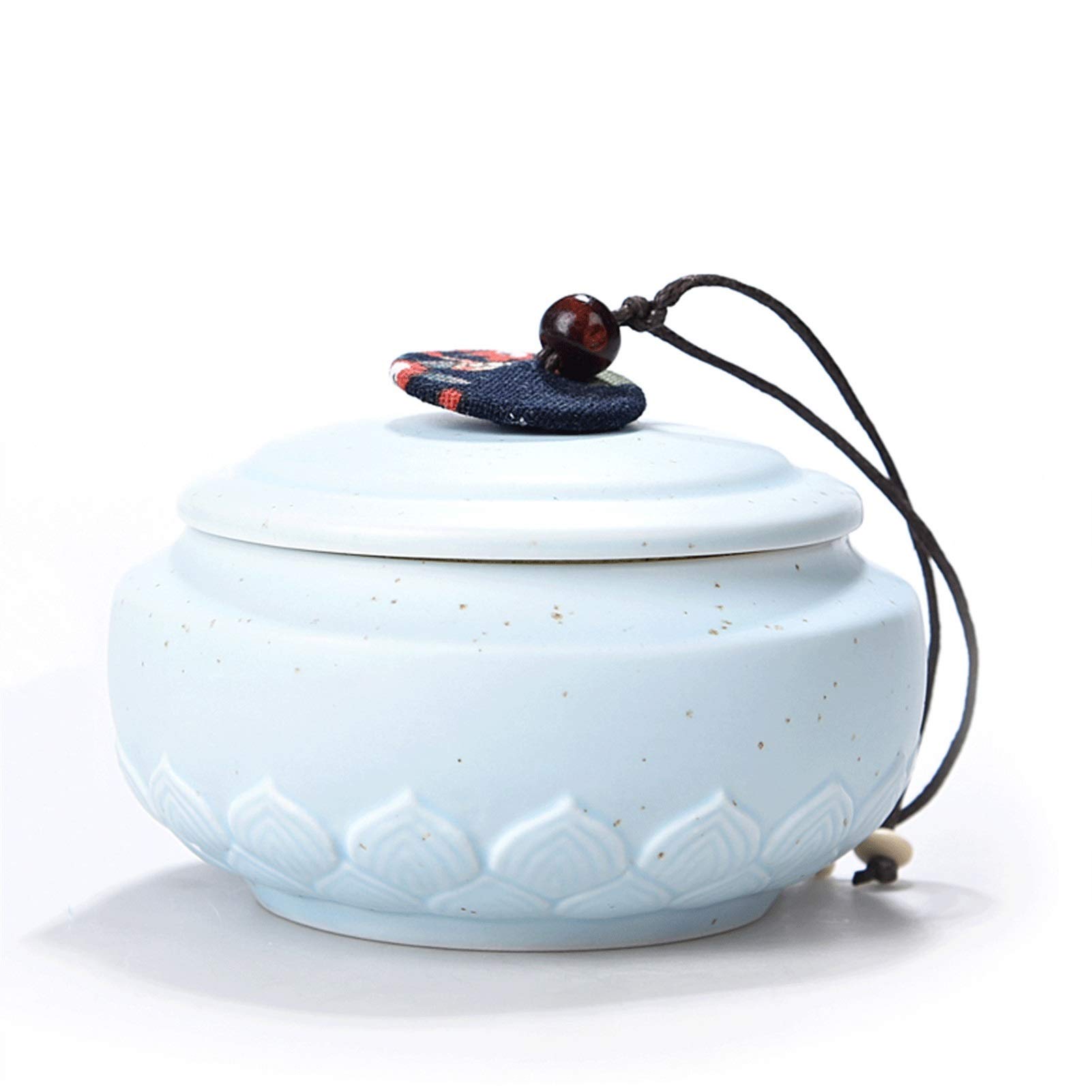 Liushop Premium Handmade Ceramic Ashtray - Windproof Covered Design for Indoor & Outdoor Use - Perfect for Patio, Coffee Table, Cigar & Cigarette Smoking (Color C) | Ideal for Home, Office, Garden, and Camping
