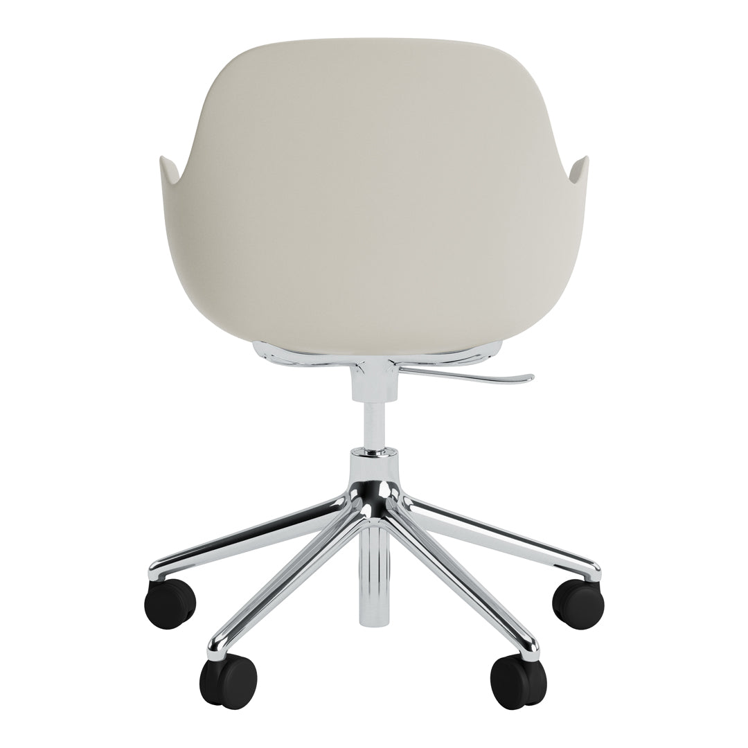 Modern Form Armchair with 5W Swivel Base & Gas Lift Mechanism - Ergonomic Office Chair for Home & Workspace Comfort