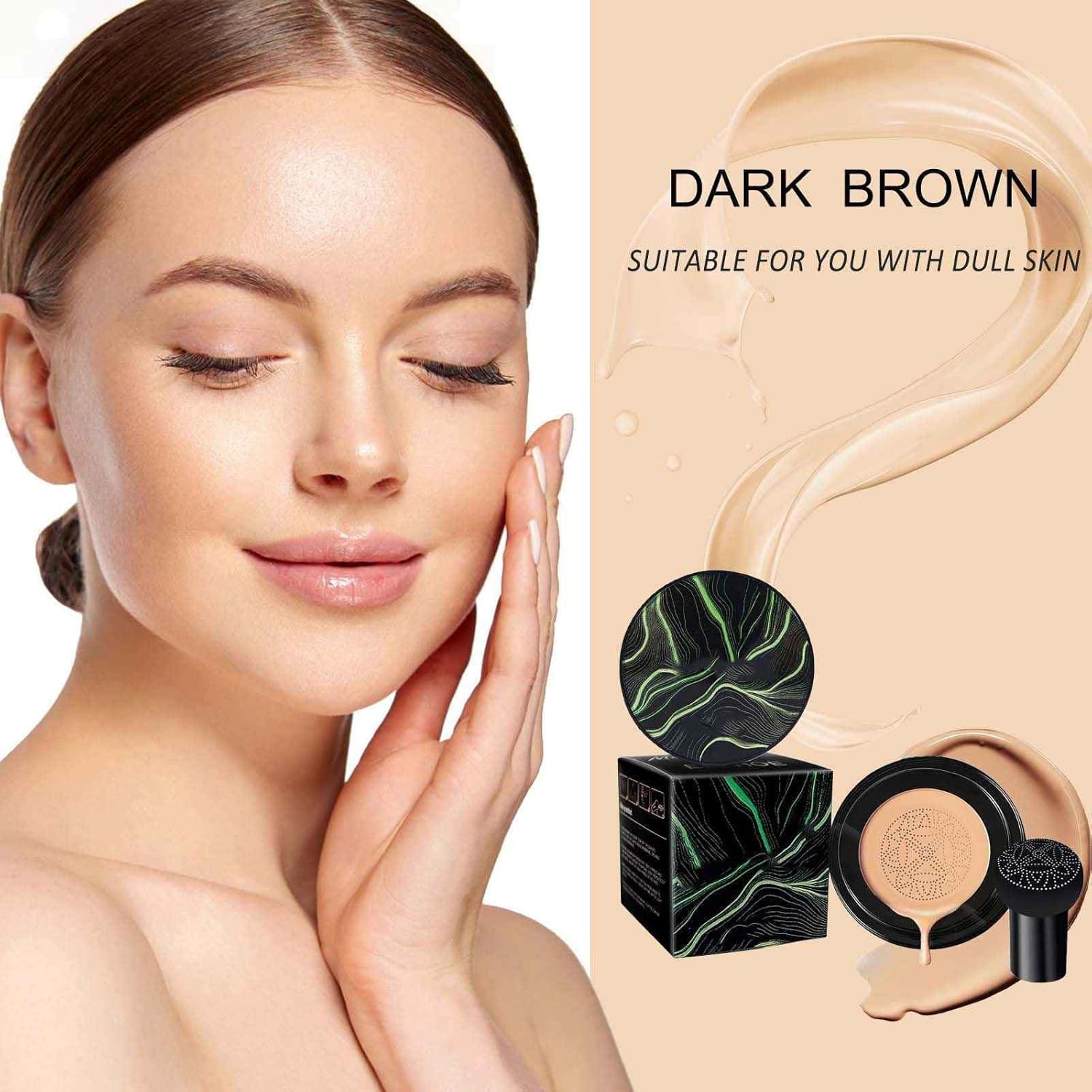Arbitrbilogy Air Cushion CC Cream Foundation - Natural Coverage Makeup with Lightweight Formula | Perfect for Daily Wear, Special Occasions & On-The-Go Touch Ups