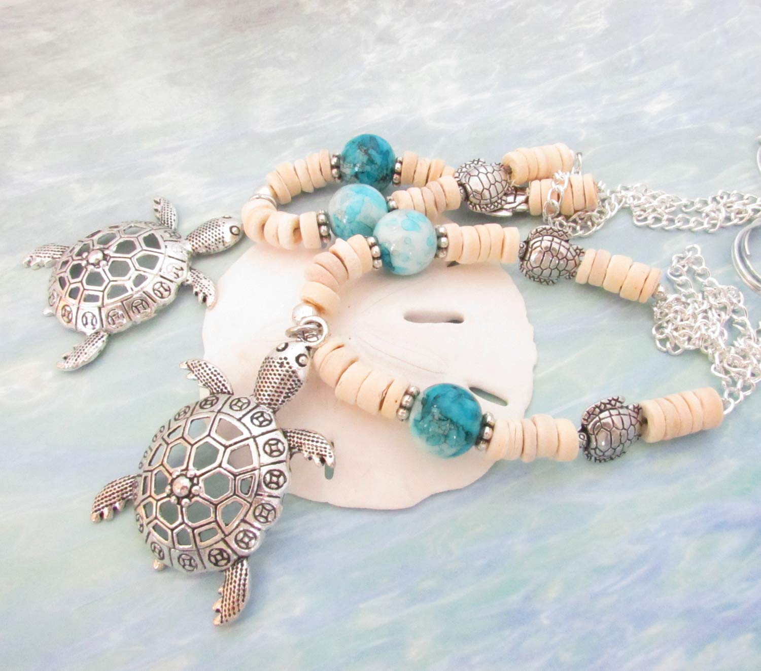 Sea Turtle Curtain Tiebacks - Set of 2 Coastal Beach House Decor Curtain Holdbacks for Windows - Perfect for Nautical, Ocean & Coastal Themed Bedrooms & Living Rooms