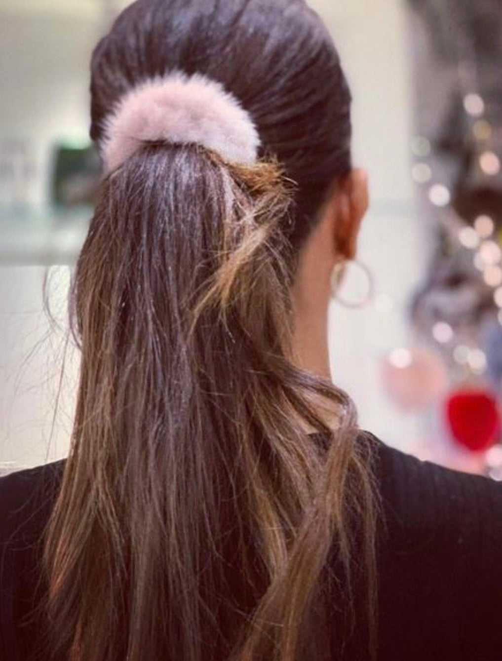 Luxury Genuine Mink Hair Scrunchies for Women - Soft & Elegant Hair Accessories for Ponytails, Buns & Everyday Styling