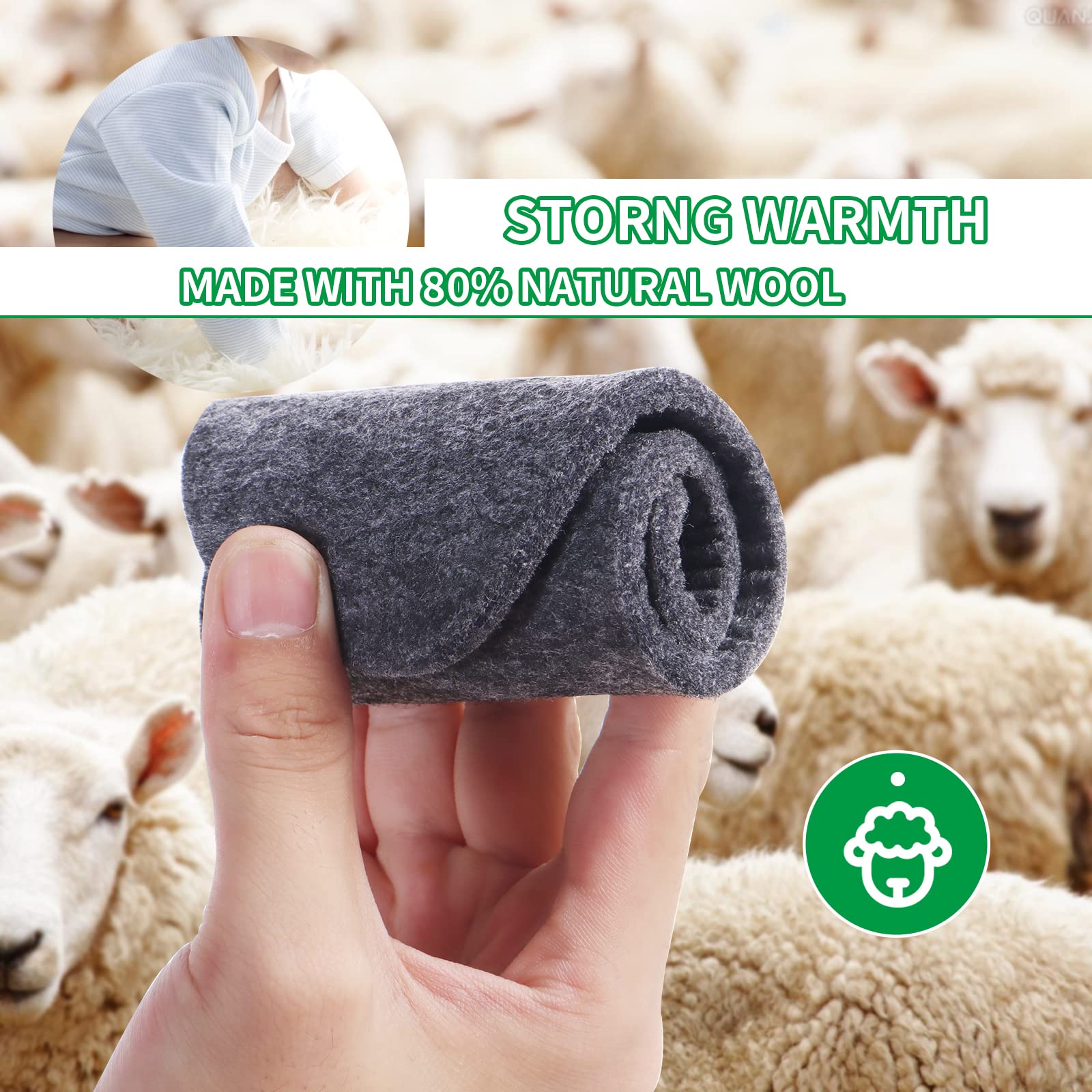 Wool Felt Insoles for Boots & Shoes - Warm & Comfortable Insoles for Men & Women (Men's 11/Women's 12) - Perfect for Winter, Hiking & Outdoor Activities