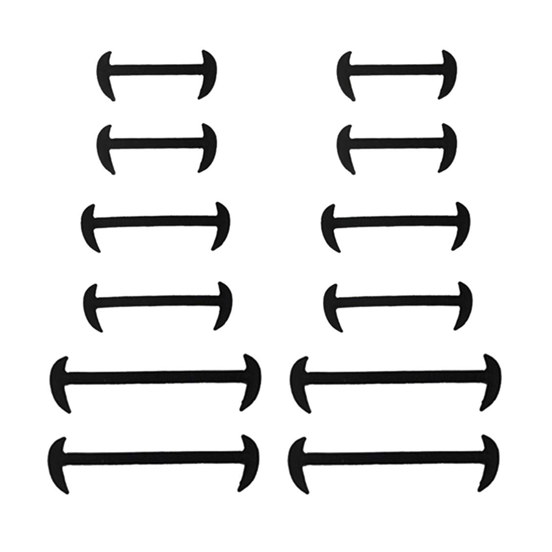 12 Pcs No Tie Elastic Shoelaces for Men - Silicone Round Laces for Dress Shoes, Sneakers & Hiking Boots - Comfortable & Secure Fit for Work, Travel & Outdoor Activities
