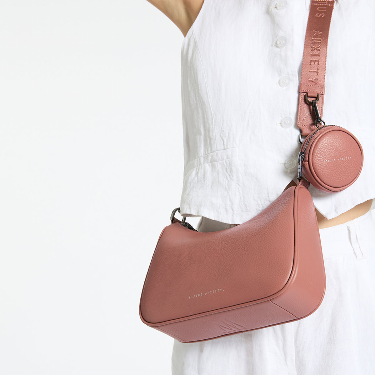 Look Both Ways Crossbody Bag in Dusty Rose - Stylish & Functional Purse for Women, Perfect for Everyday Use, Travel, and Date Nights