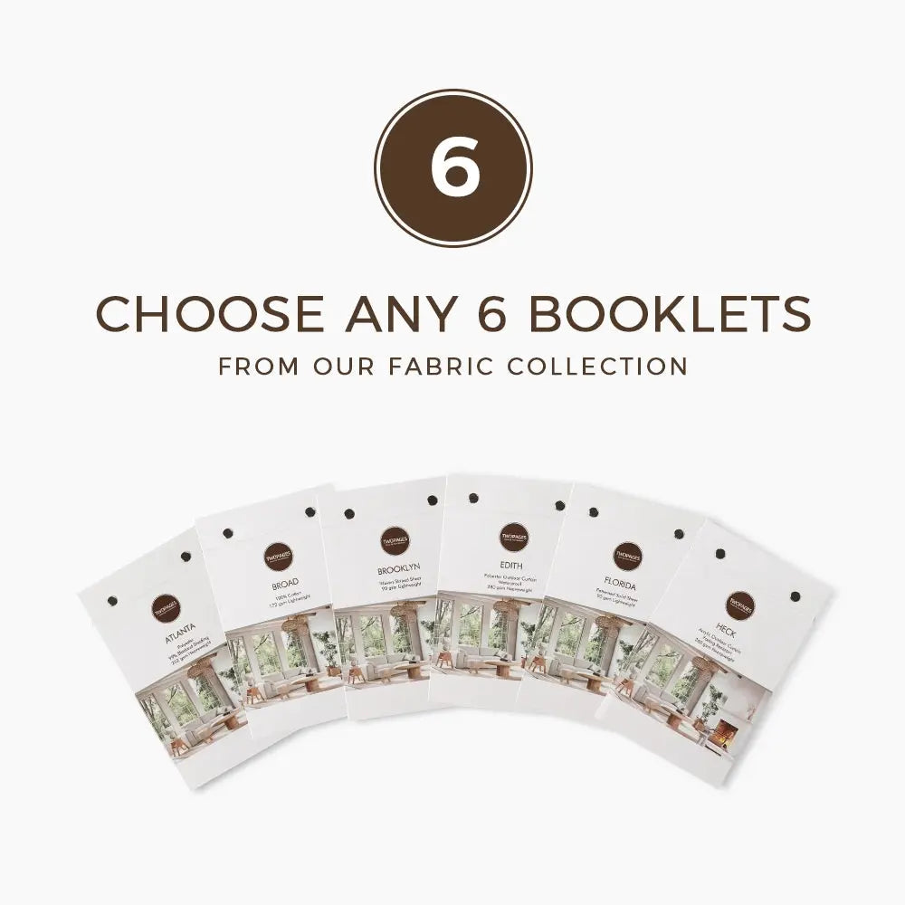 Choose Any 6 Fabric Booklets - Premium Fabric Swatch Samples for DIY Sewing, Upholstery & Craft Projects | Perfect for Home Decor, Quilting & Fashion Design
