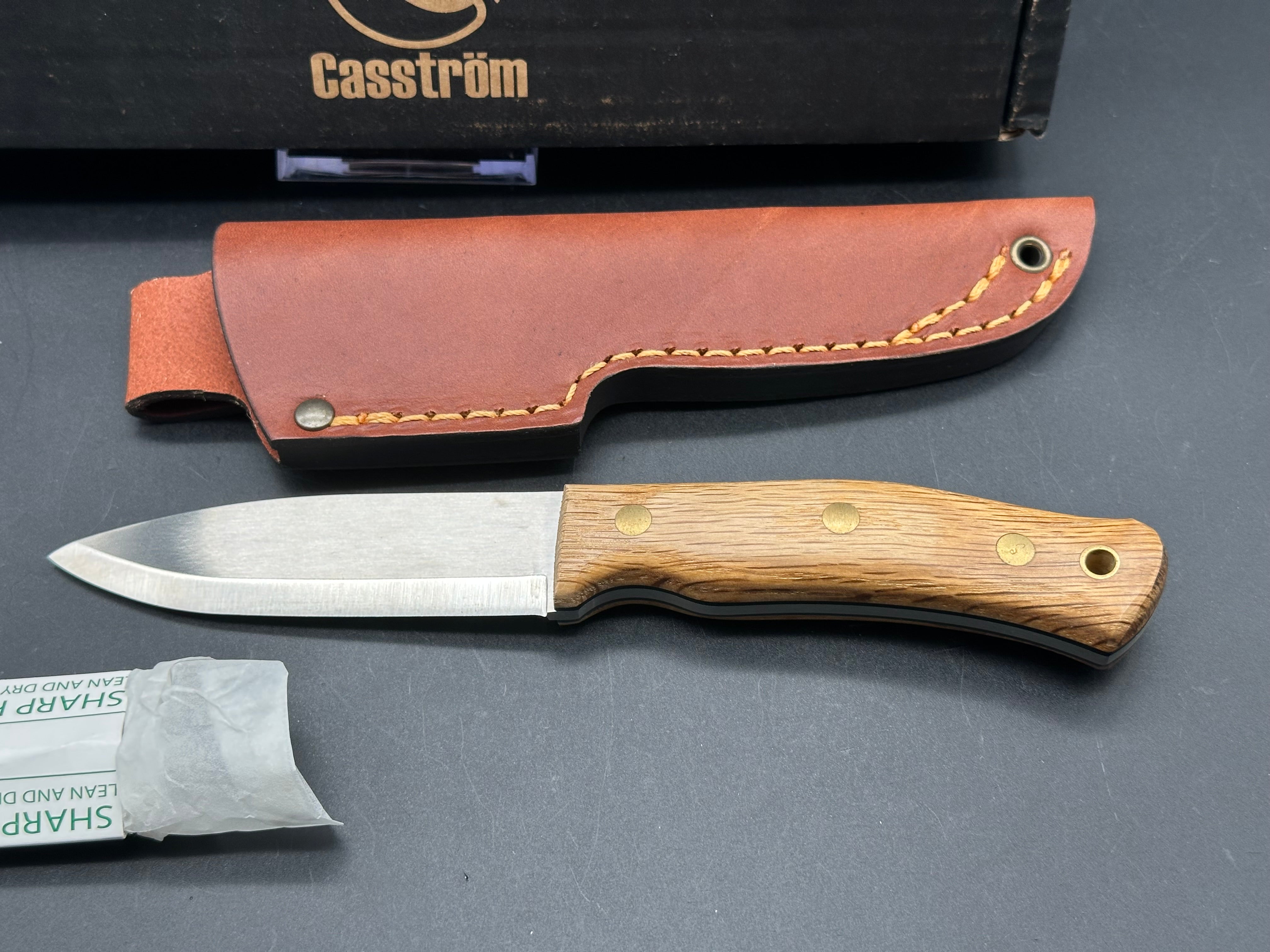 Casstrom No.10 Swedish Forest Knife - High Carbon Sleipner Steel Blade with Oak Handle | Bushcraft, Camping & Outdoor Survival Tool