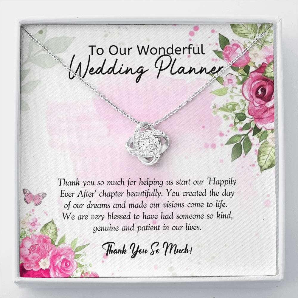 Love Knot Necklace - Elegant Wedding Planner Gift for Bride, Bridal Party & Event Organizers | Perfect Thank You Gift for Wedding Planning & Card Accessories | Ideal for Ceremonies, Rehearsal Dinners & Bridal Showers