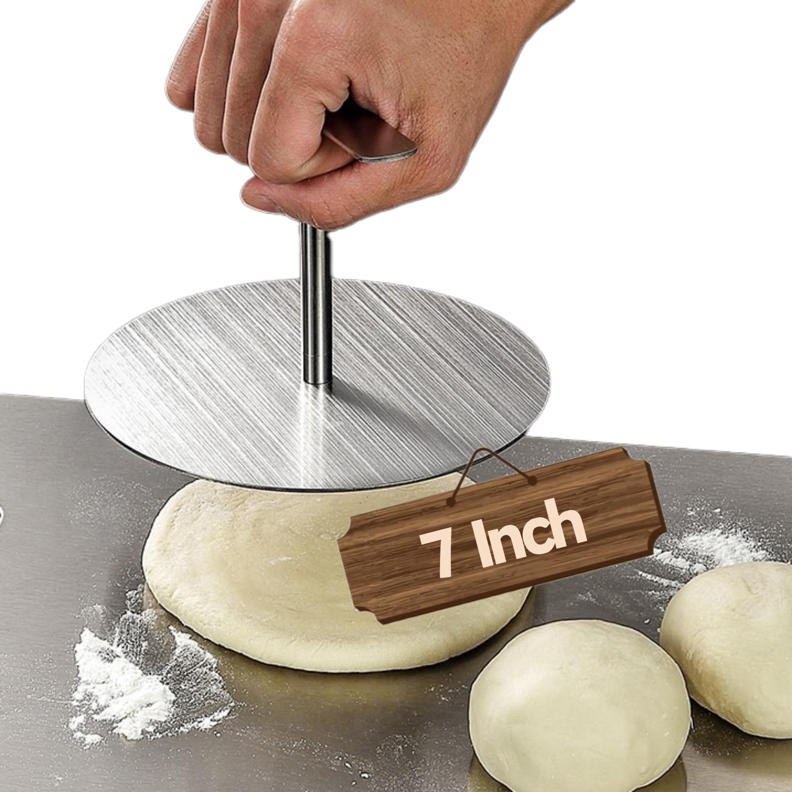 7 Inch Stainless Steel Tortilla Press Maker - Multi-Functional Dough Press for Quesadillas, Roti, Gluten-Free Tortillas | Perfect for Home Cooking, Mexican Cuisine & Restaurant Use