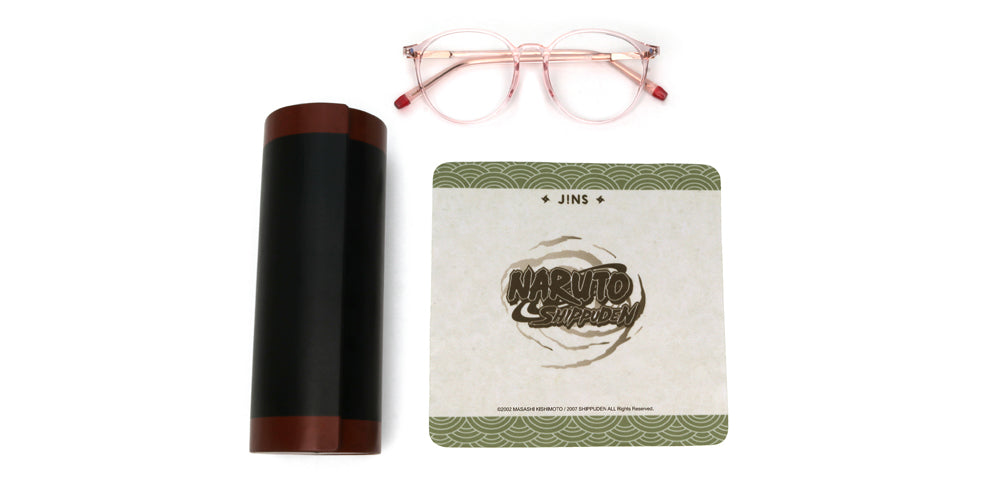 JINS x NARUTO SAKURA Model Pink Glasses - Anime Inspired Eyewear for Naruto Fans - Perfect for Cosplay, Fashion & Daily Wear