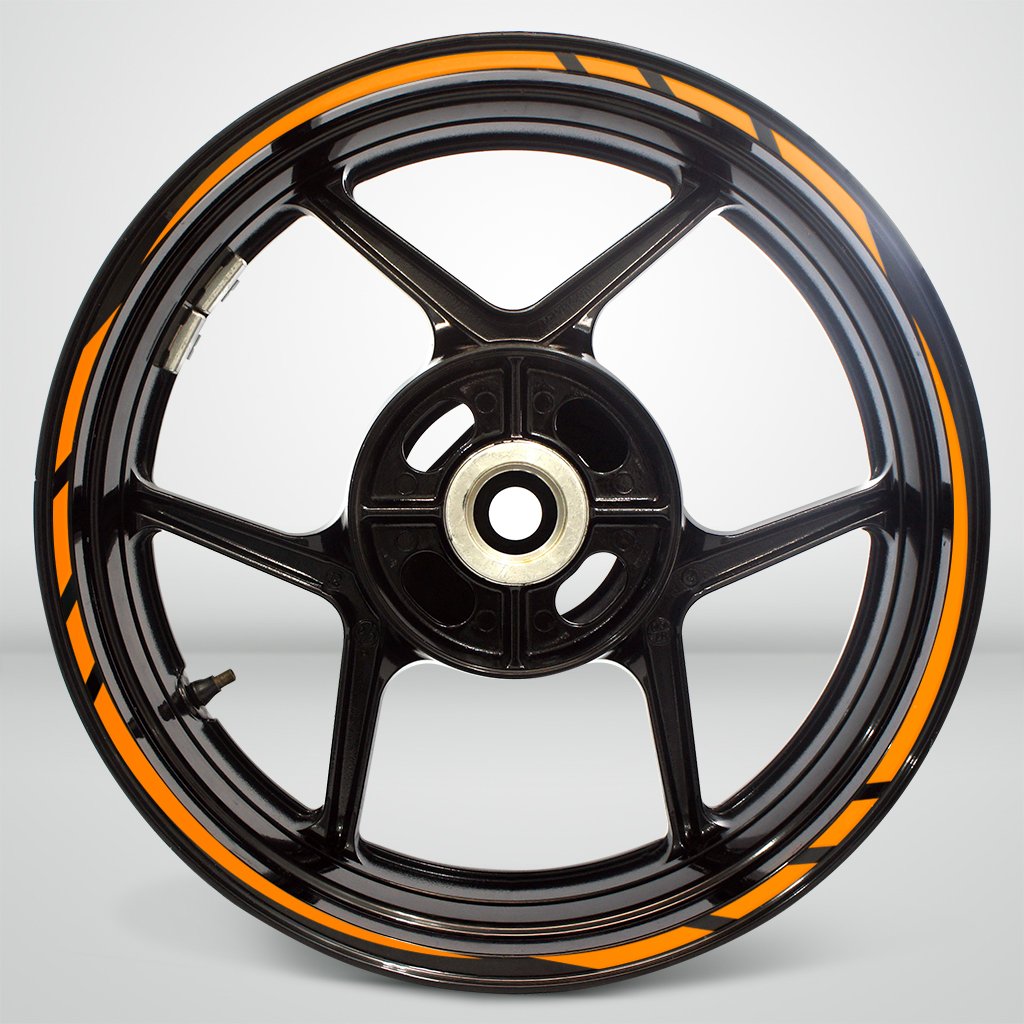 Reflective Orange Rim Tape for Kawasaki Ninja 650 - High Visibility Vinyl Decals for Motorcycle Wheels - Perfect for Night Riding & Safety Enhancement