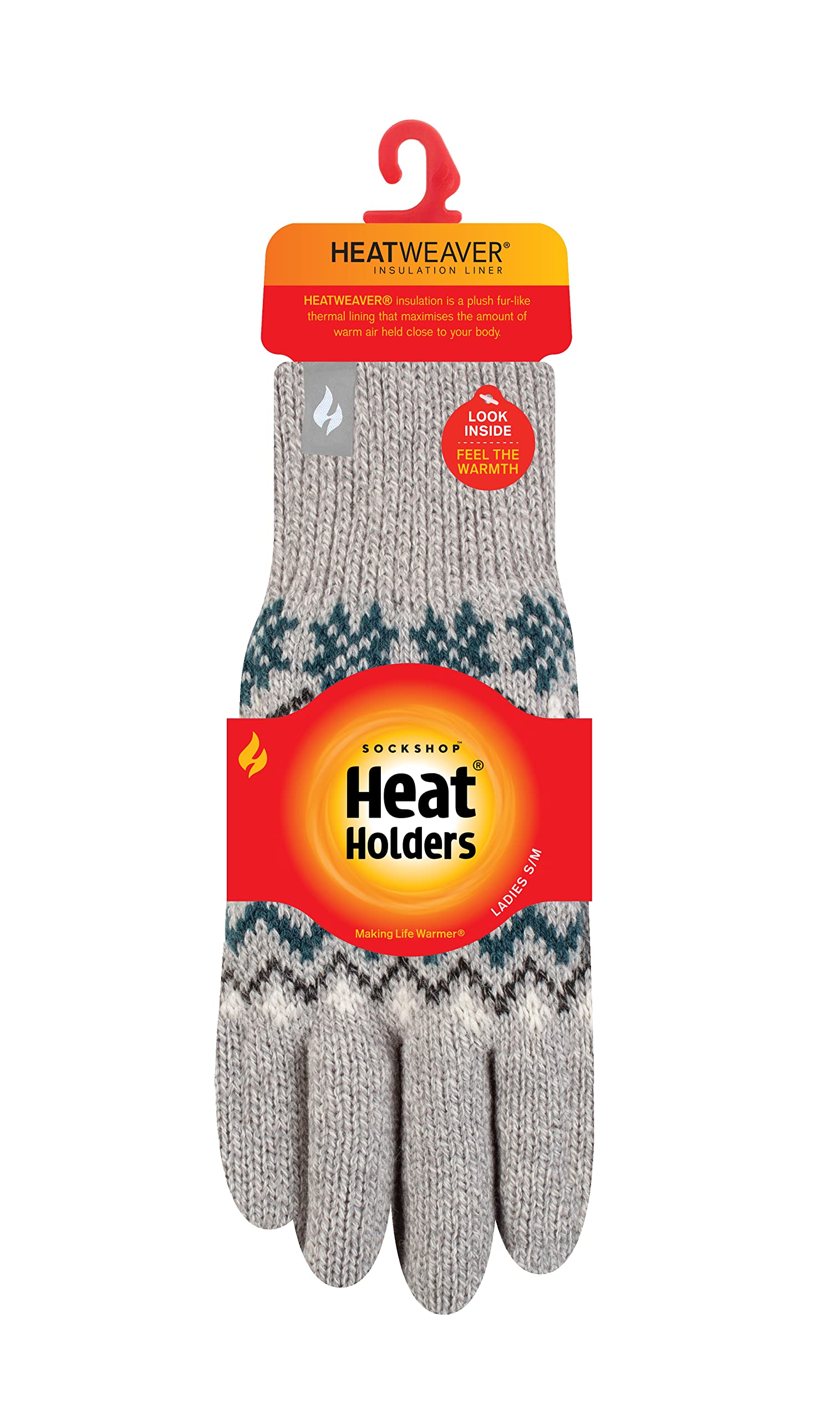Heat Holders SockShop Women's Avens Patterned Thermal Gloves - Pack of 1 | Winter Warmth for Outdoor Activities, Skiing & Cold Weather